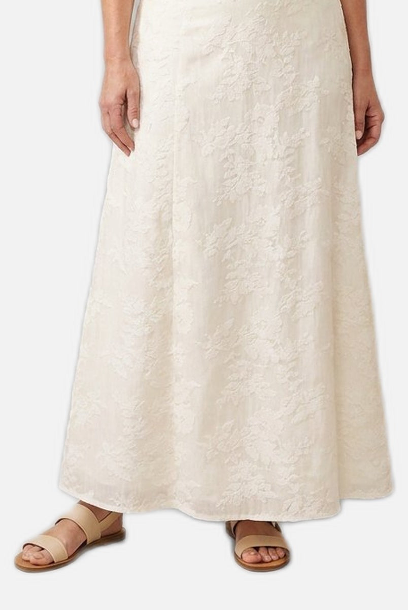 Women's Maxi Skirt – Cotton, Floral Design, Fully Lined