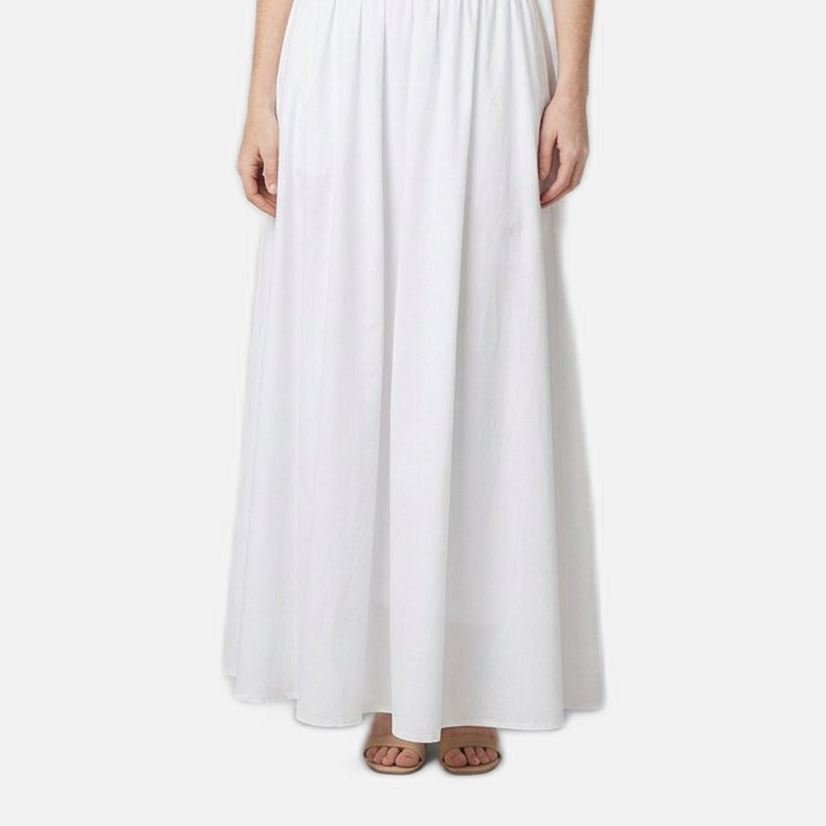 Women's Maxi Skirt – Cotton, High Waist, Long Length