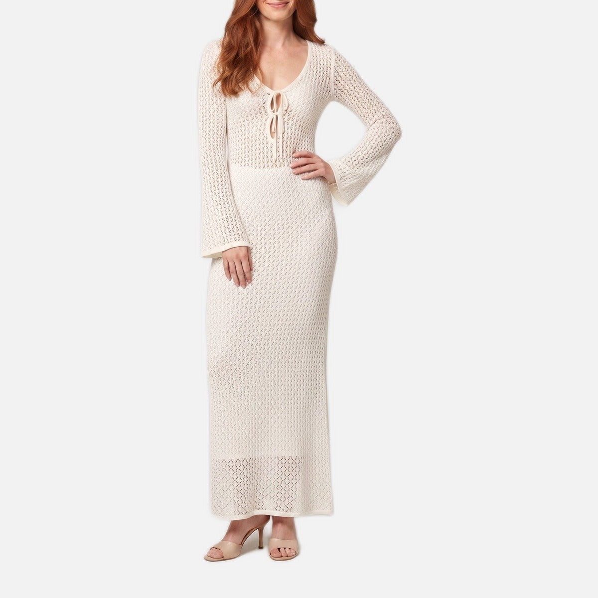 Women's Maxi Dress – Open Back, Formal and Wedding Guest