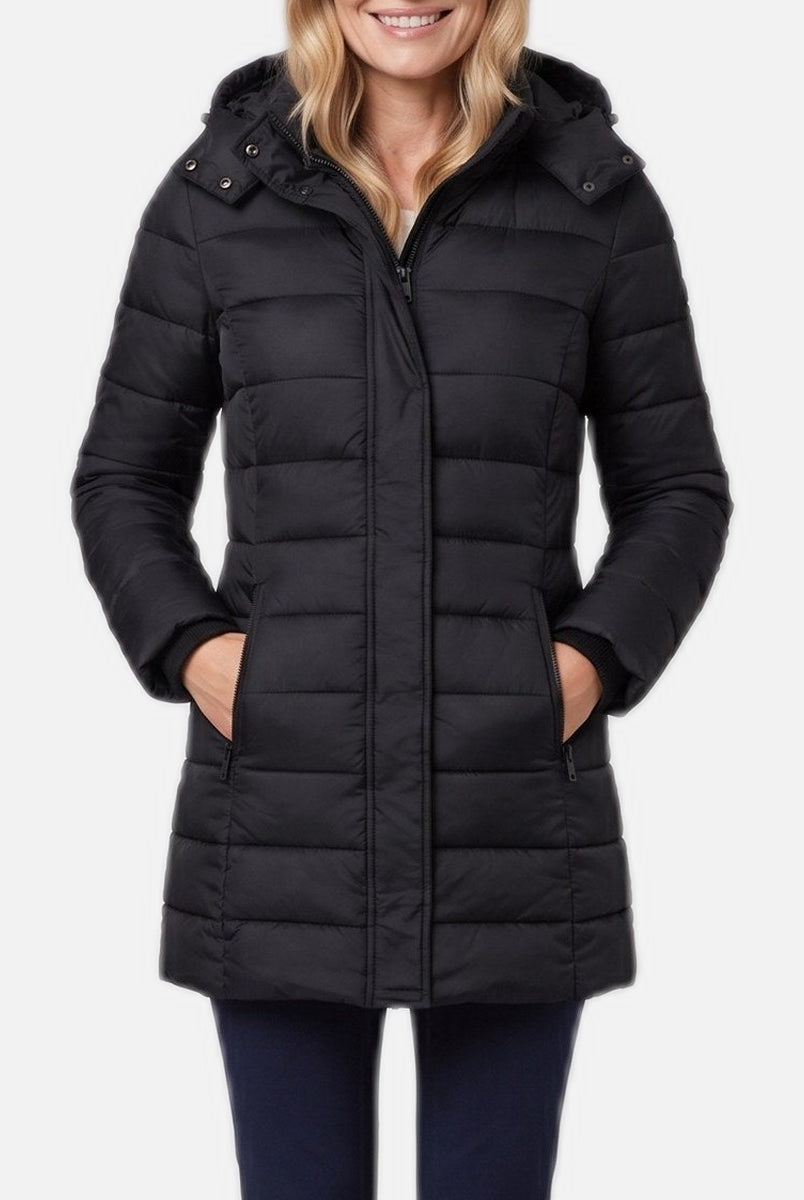 Women's Lightweight Puffer Jacket – Down-Blend Fill, Packable