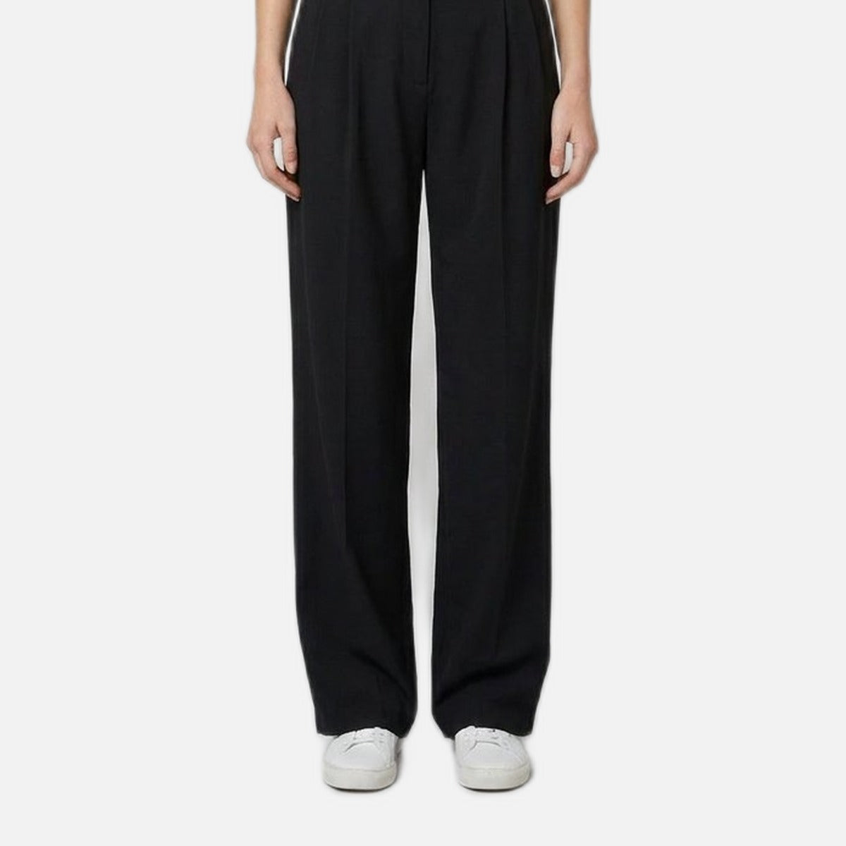 Women's Work Trousers – Wide-Leg, High Waist, Breathable Fabric