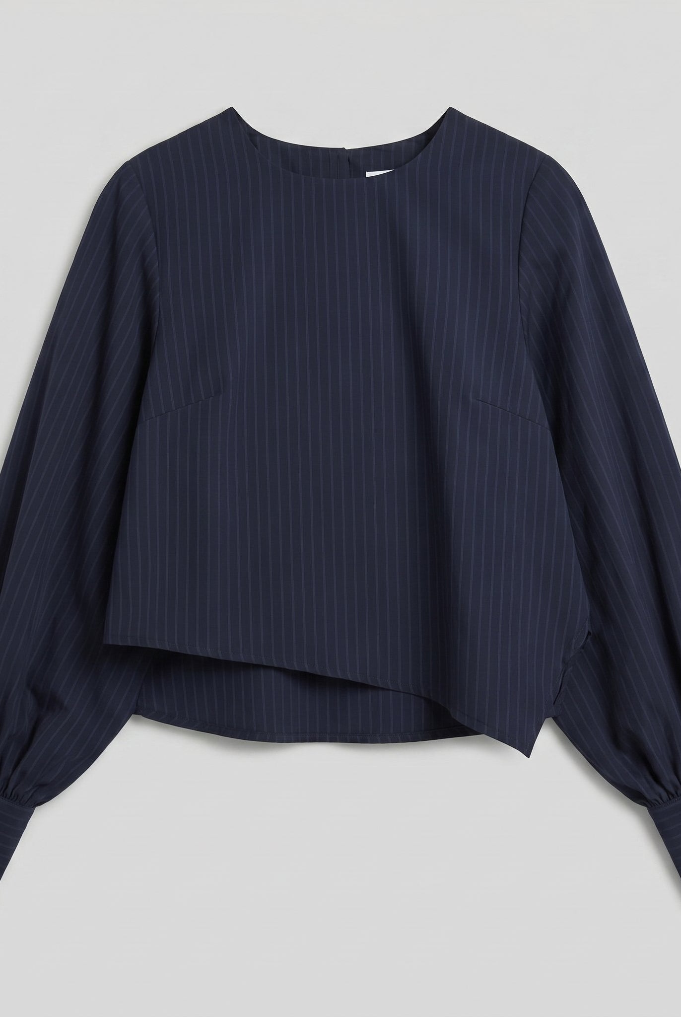 Pamela Boutique navy batwing ribbed crop top, product detail