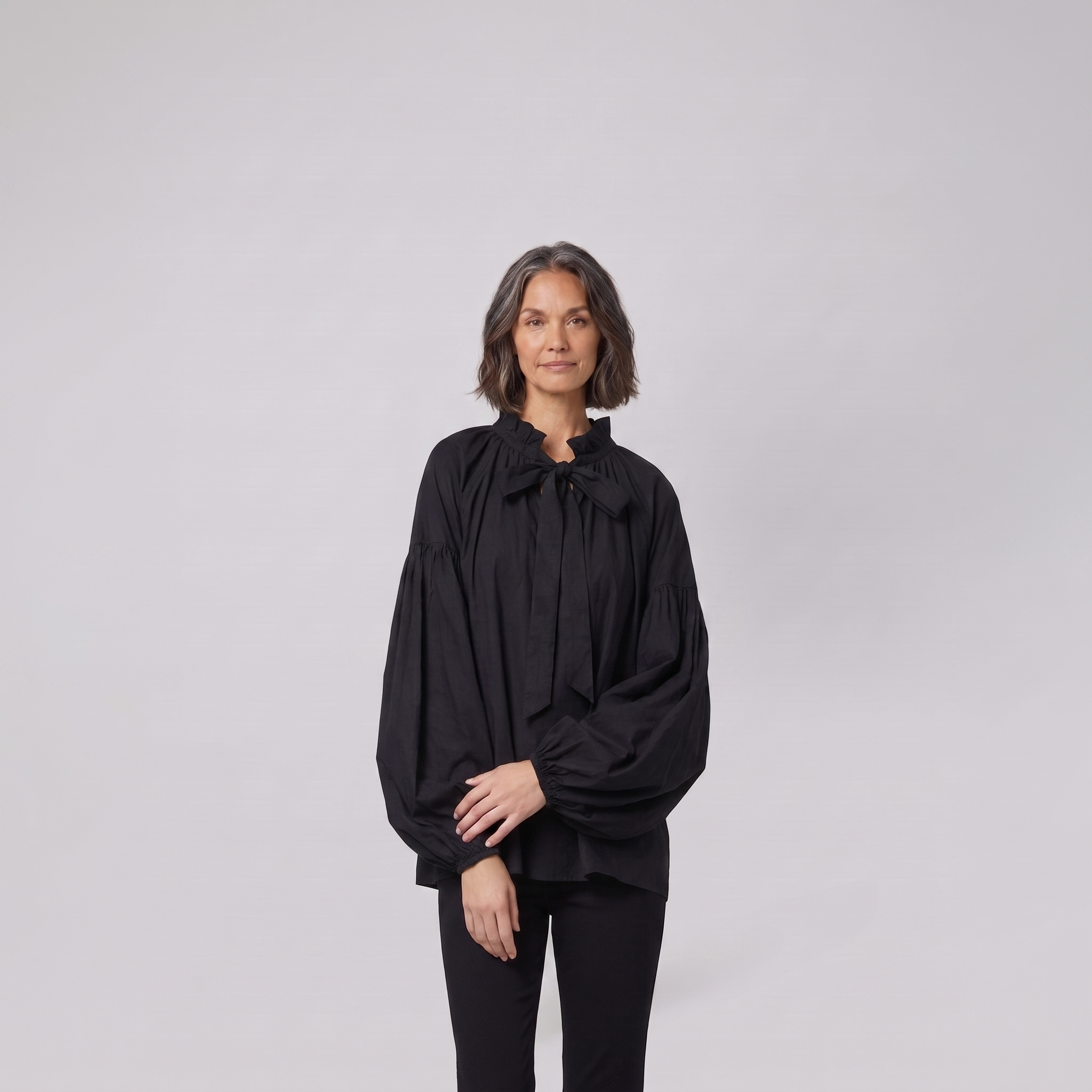 Brielle Womens Blouse — Black front