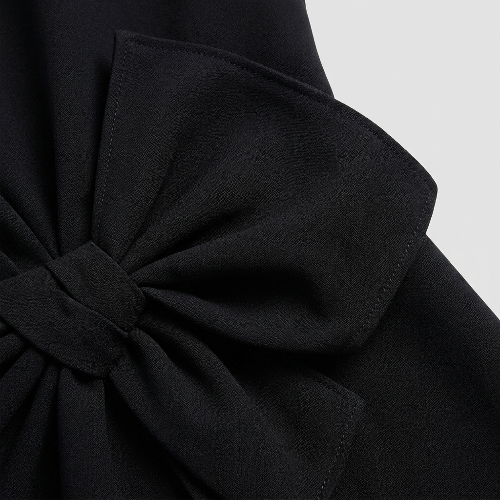 Celia black dress — fabric