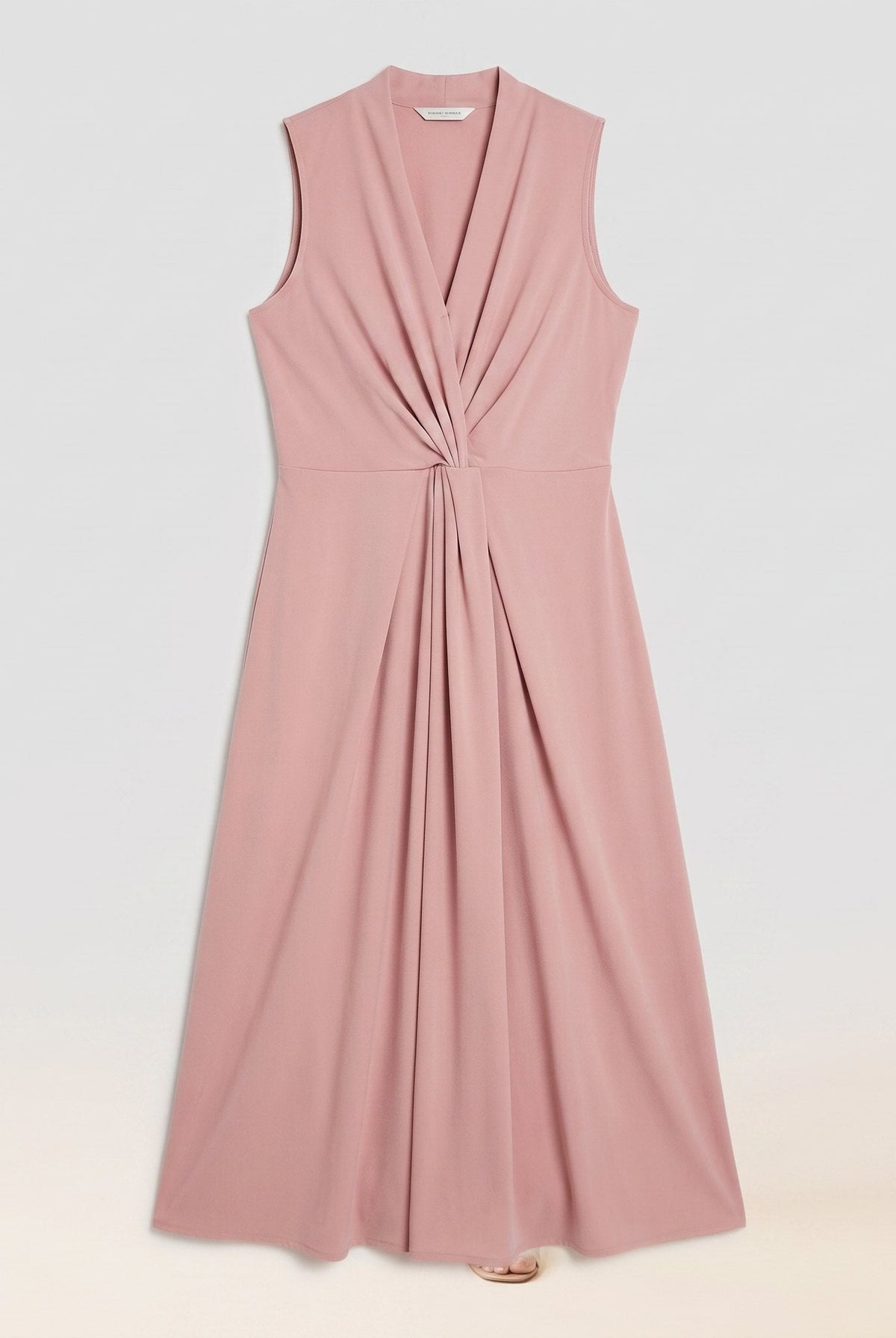 Dara draped twist-front midi dress product flat-lay