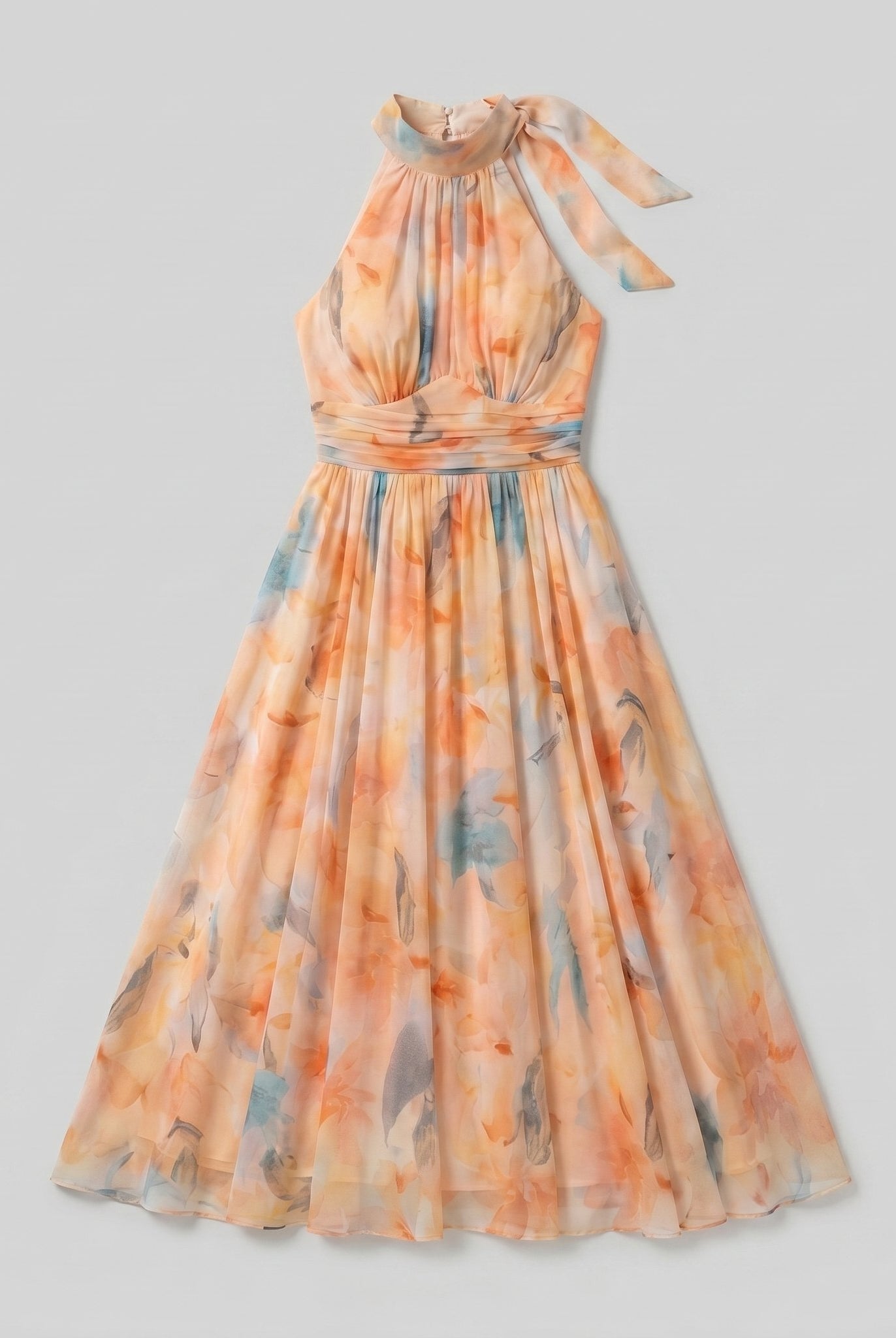 Elysian multicolor midi dress flat lay detail