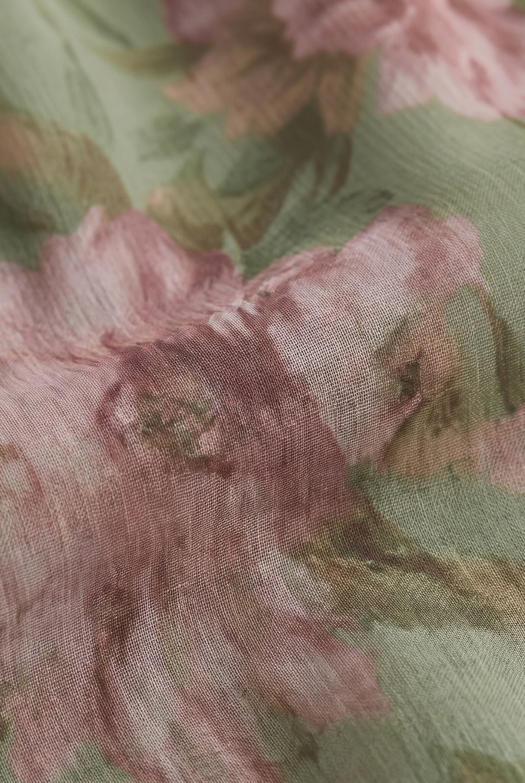 Pamela Boutique Mirelle sage green floral fabric detail