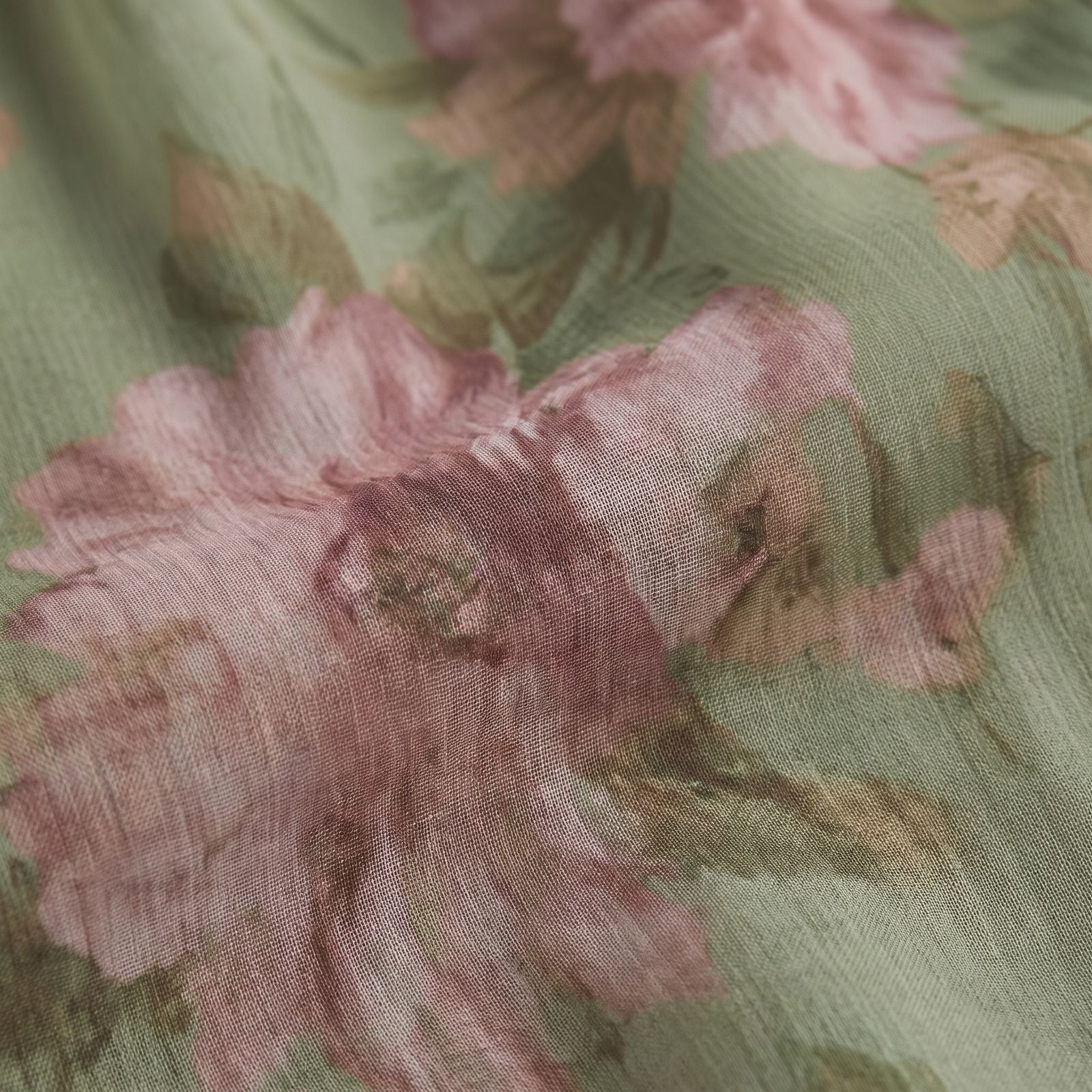 Pamela Boutique Mirelle sage green floral fabric detail