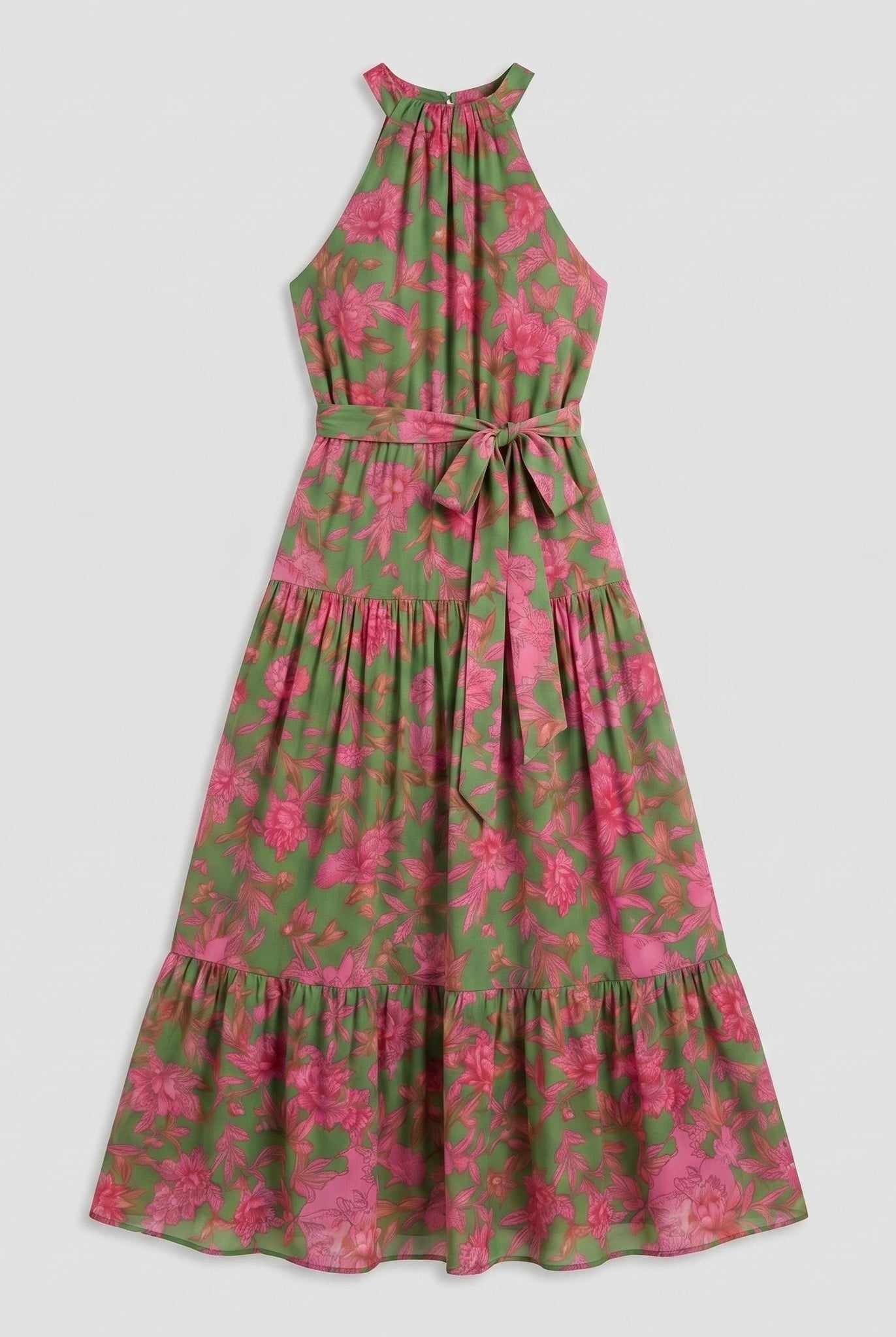 Raven floral midi dress flat lay detail