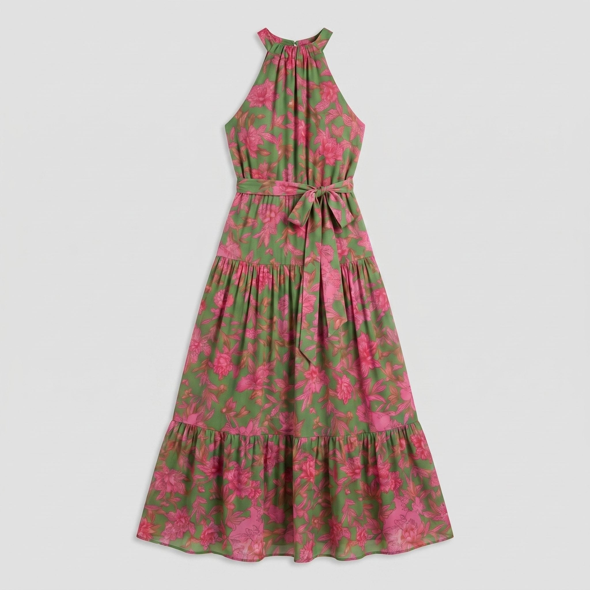 Raven floral midi dress flat lay detail