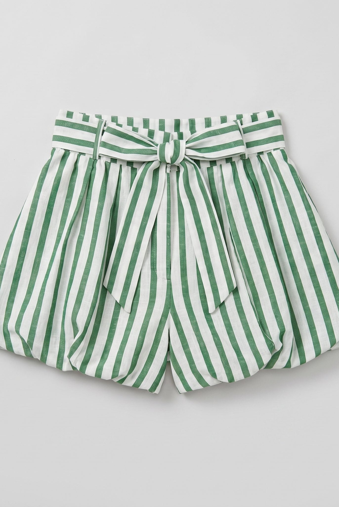 Sierra women's striped balloon shorts flat lay detail