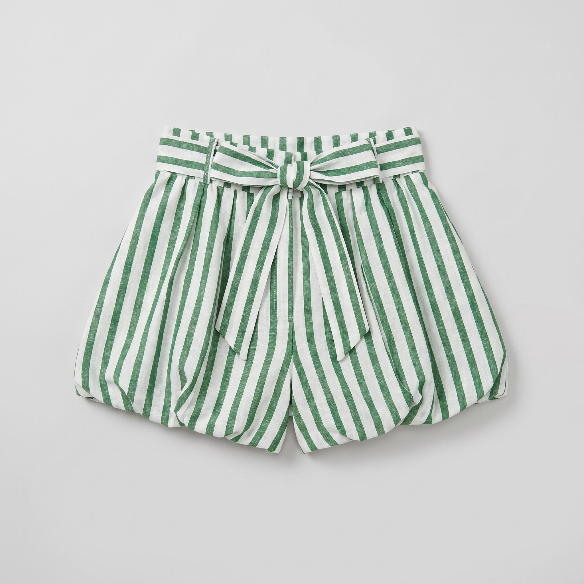 Sierra women's striped balloon shorts flat lay detail