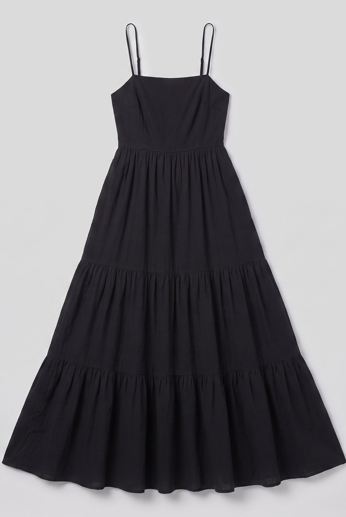 Sola tiered maxi dress flat lay detail