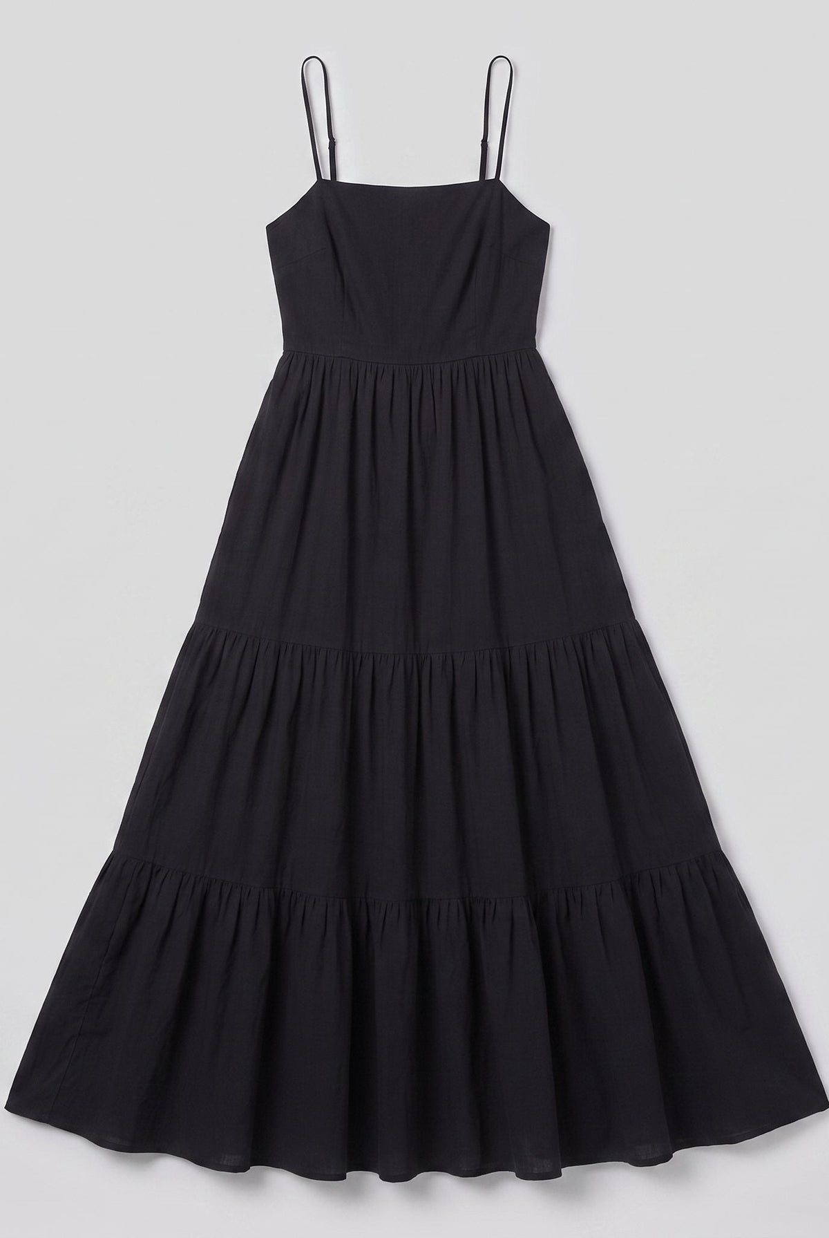 Sola tiered maxi dress flat lay detail
