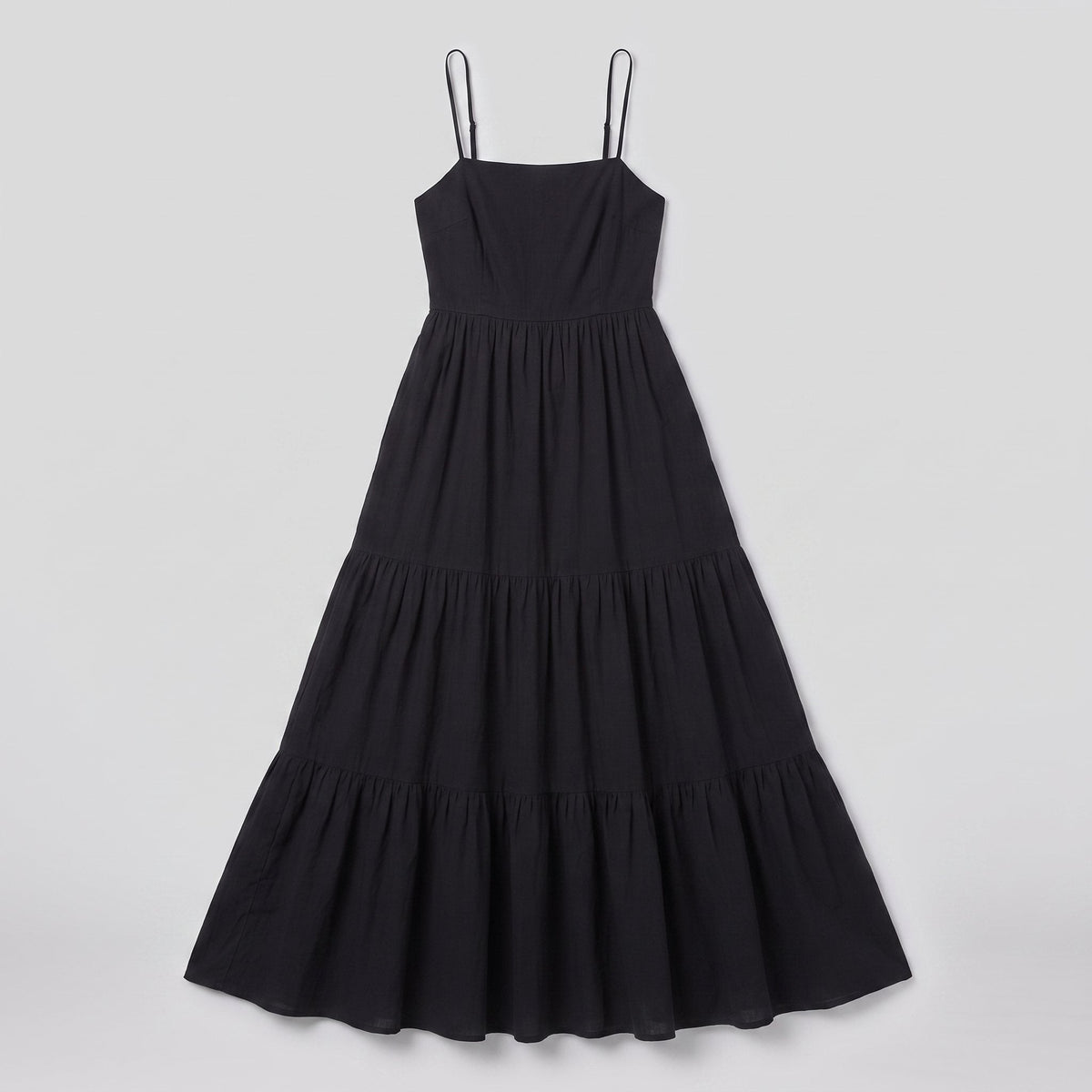 Sola tiered maxi dress flat lay detail