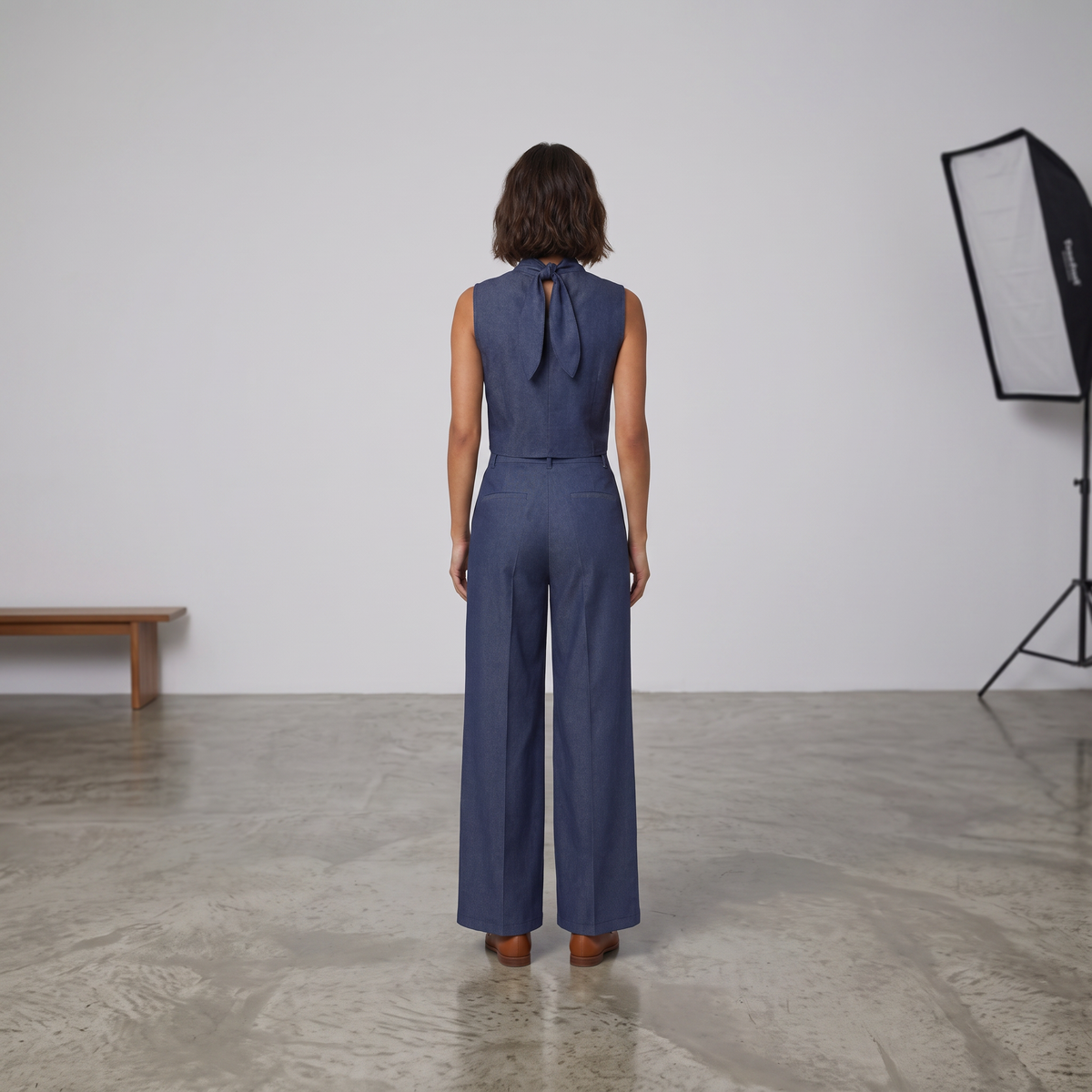 Talia Blouse Pants Set — back