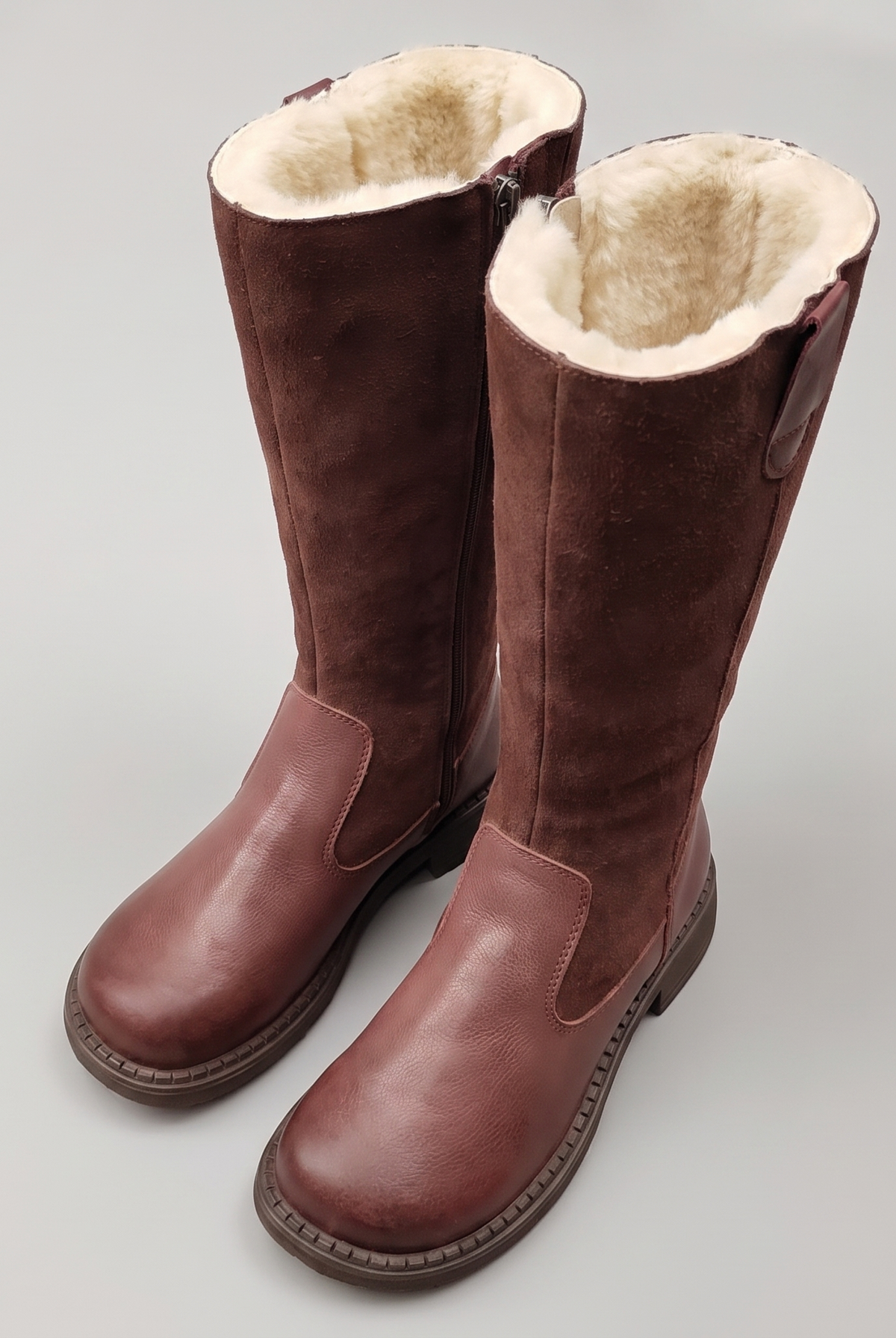Knee-high riding boots with a wool-blend lining, view 5