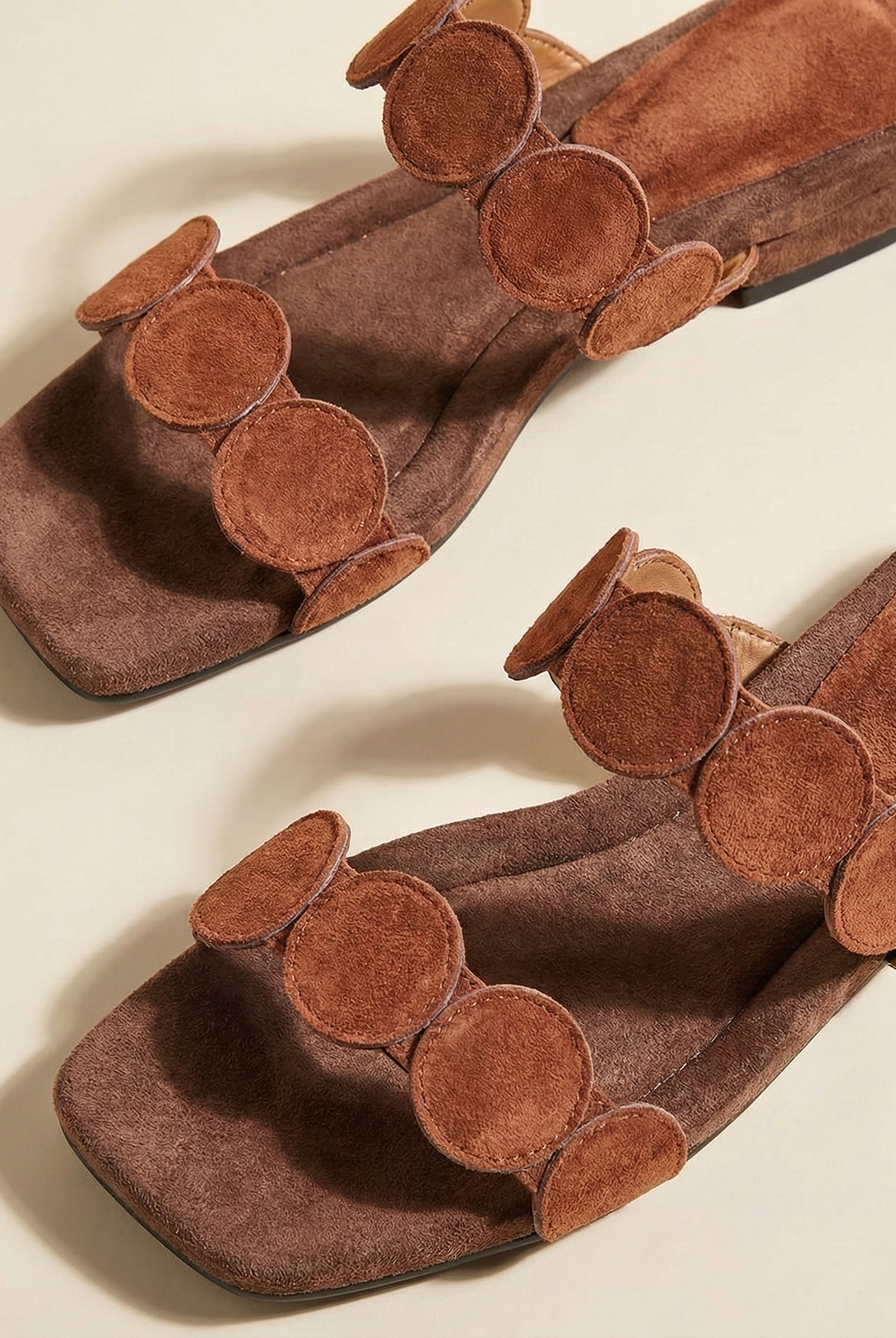 Croc-embossed mule with a suede-touch finish, view 3