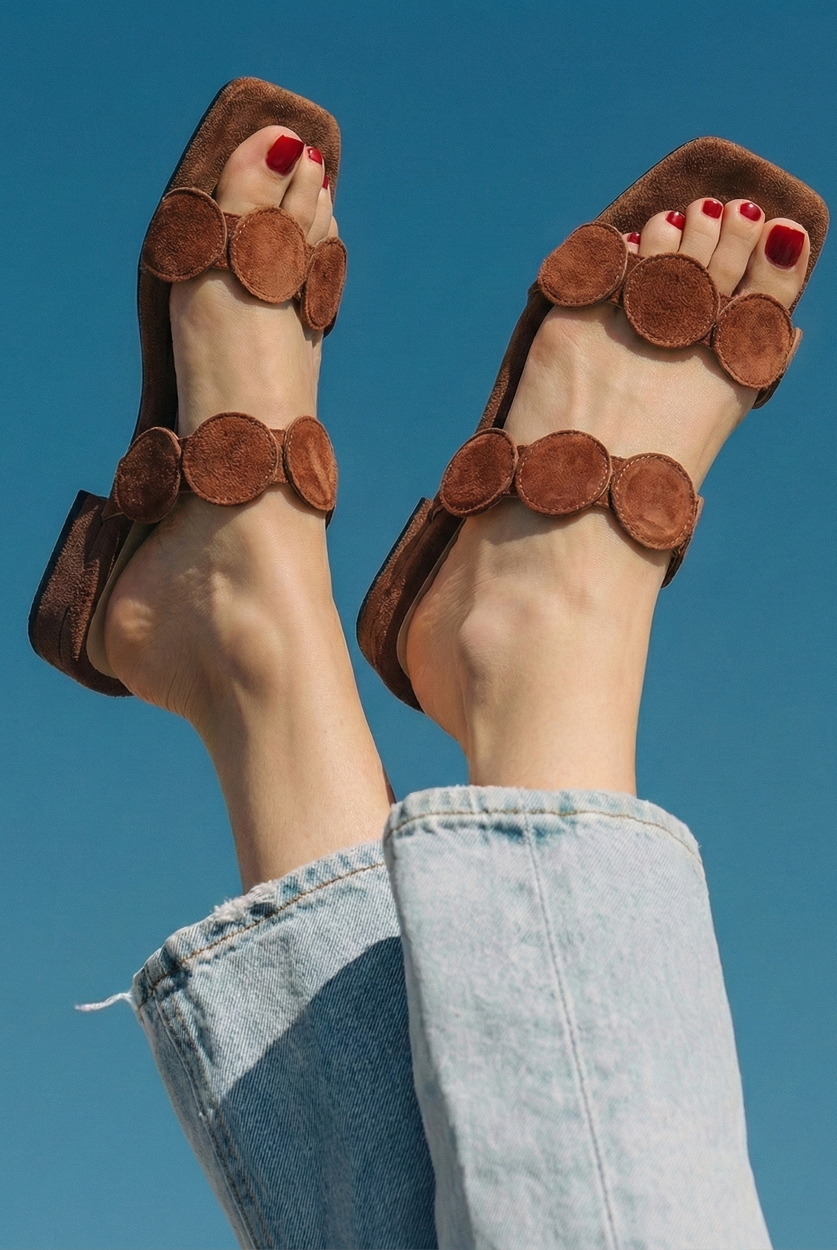 Croc-embossed mule with a cushioned footbed, view 9