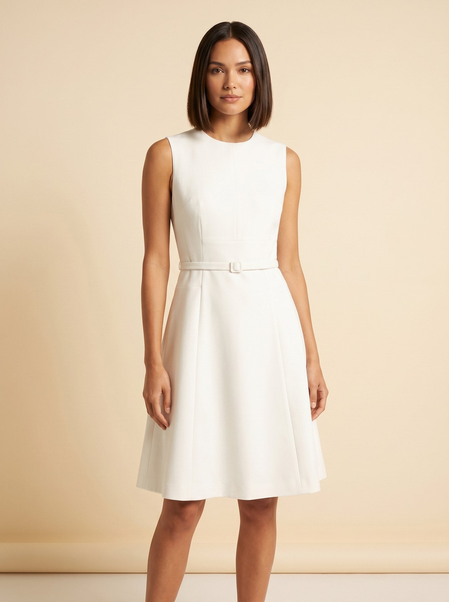 Celine Mini Dress | Belted, Sleeveless, Summer Style 0