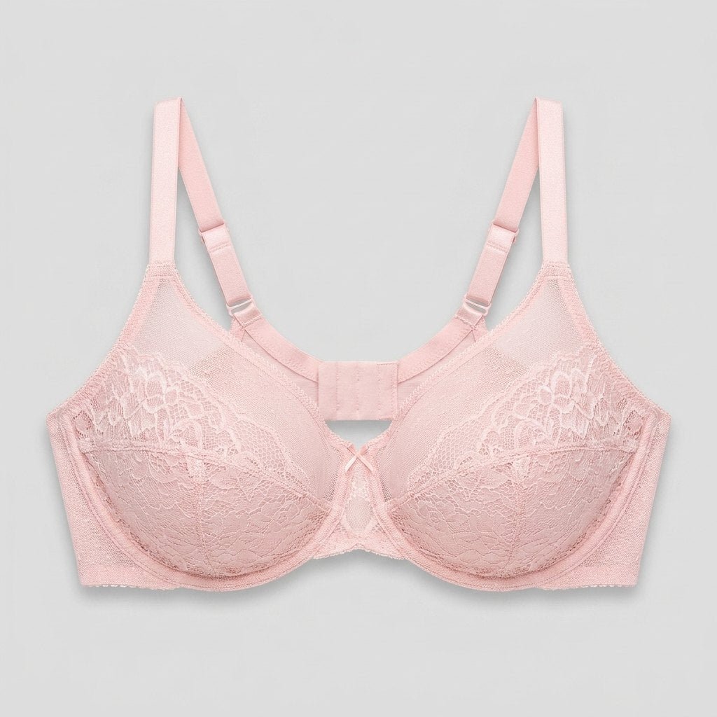 Full coverage lace minimiser bra, view 1