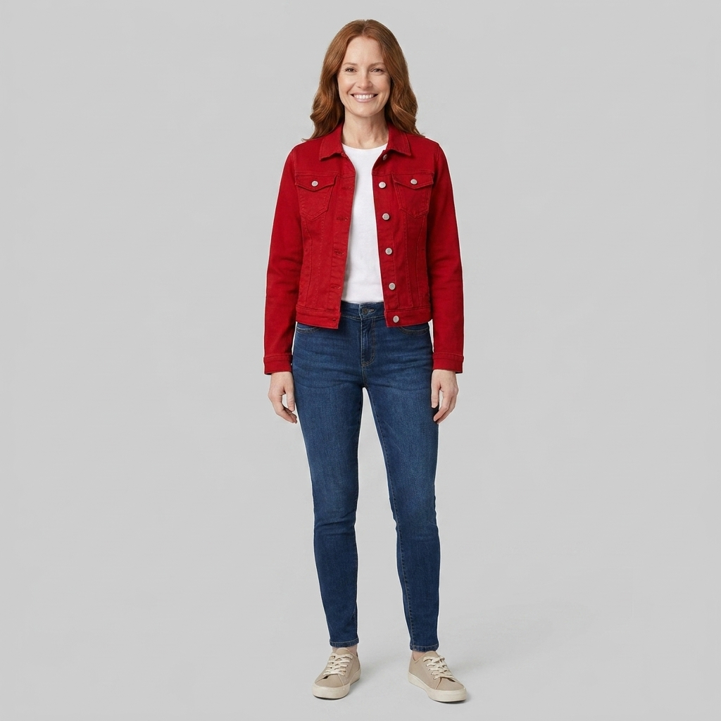 Denim jacket with a slim fit, view 8