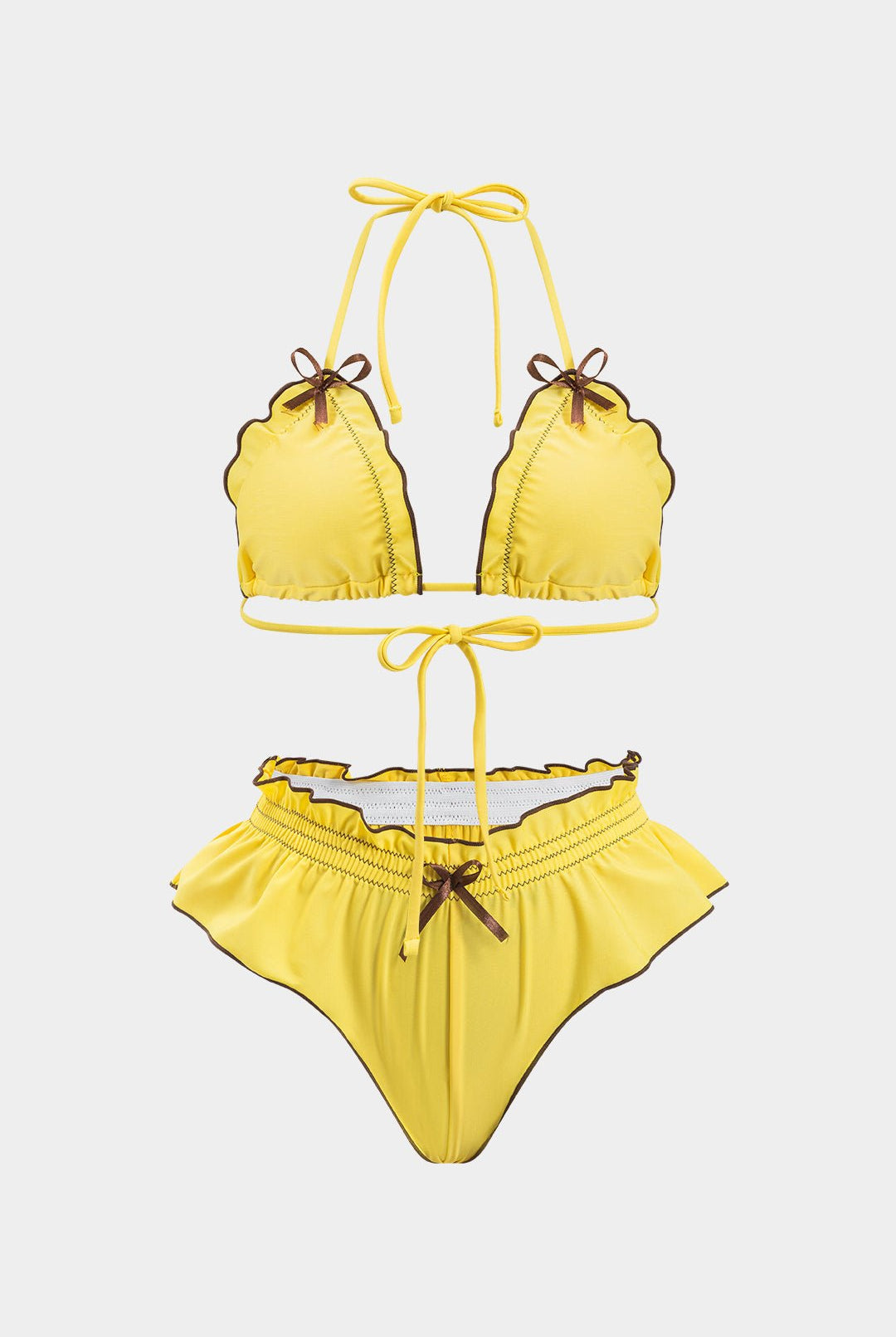 Ruched bikini set with a slim fit, view 1