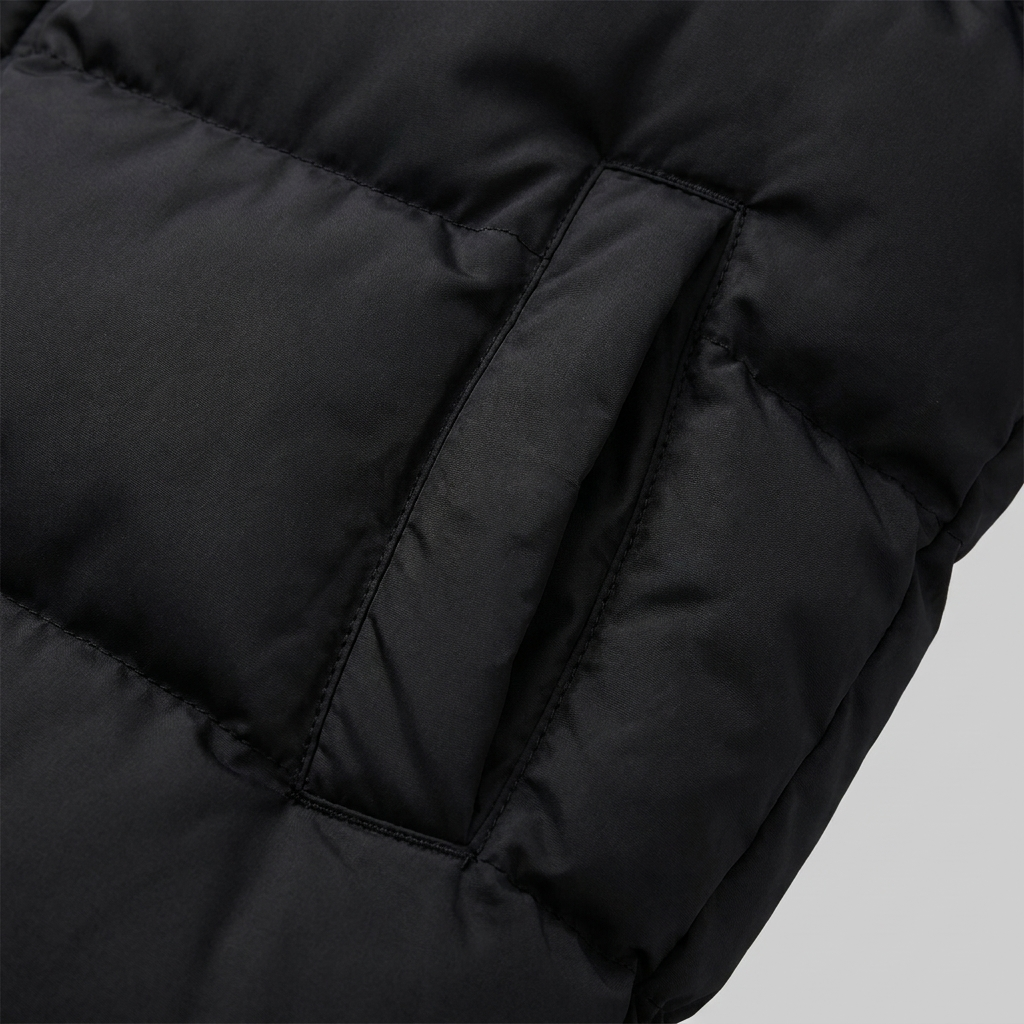 Hooded outerwear coat with insulated padding, view 5