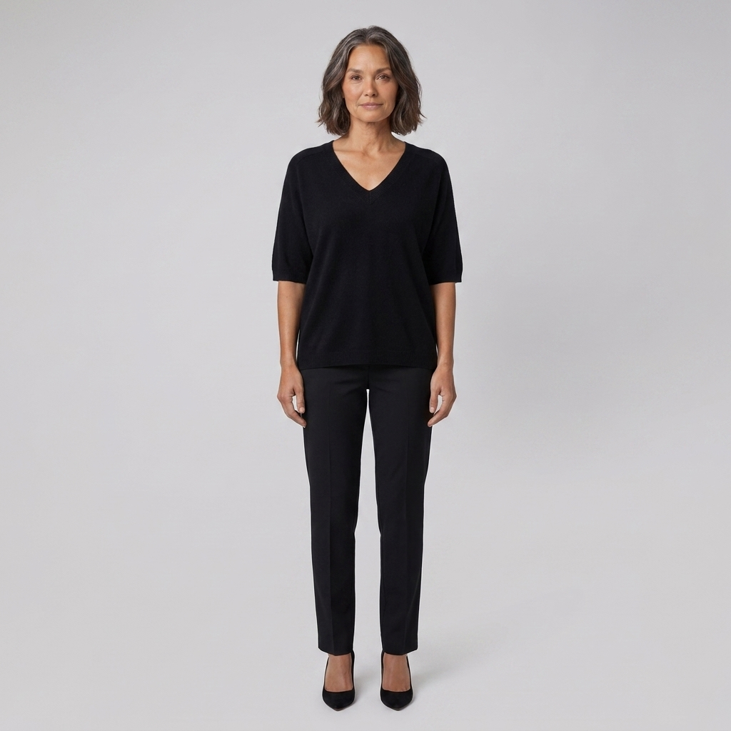 V-neck jersey top, view 9
