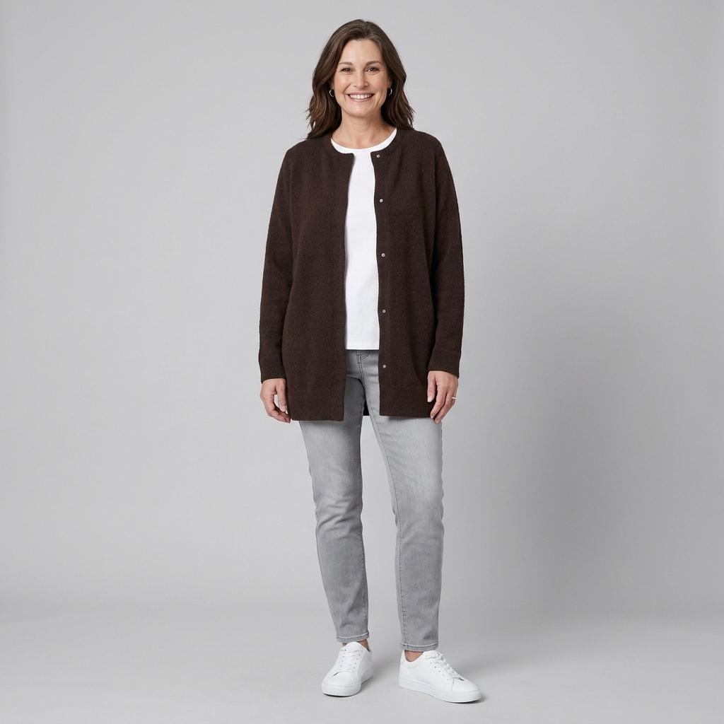 Relaxed-fit knit jacket with an open mesh texture, view 1