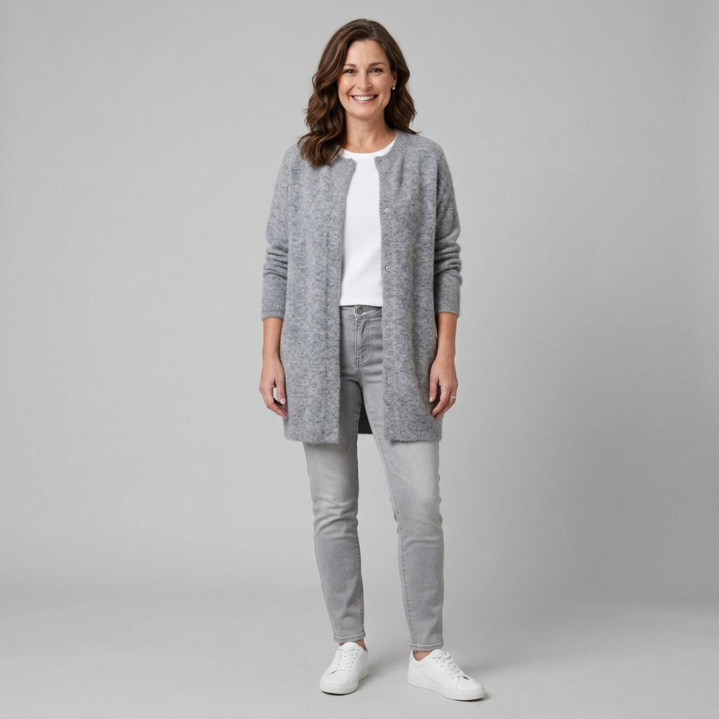 Knit jacket with a mesh texture, view 9