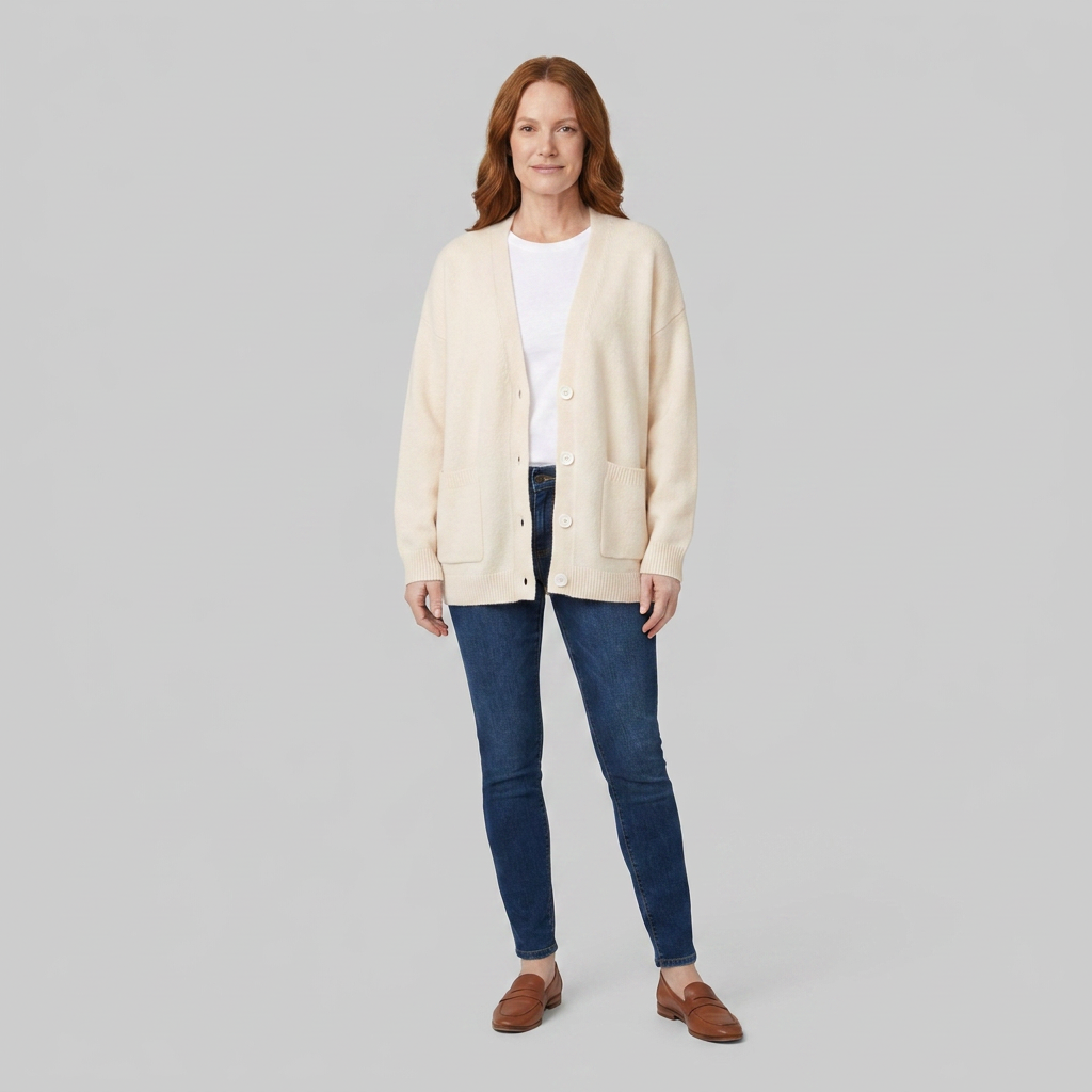 V-neck knit cardigan with pockets, view 10