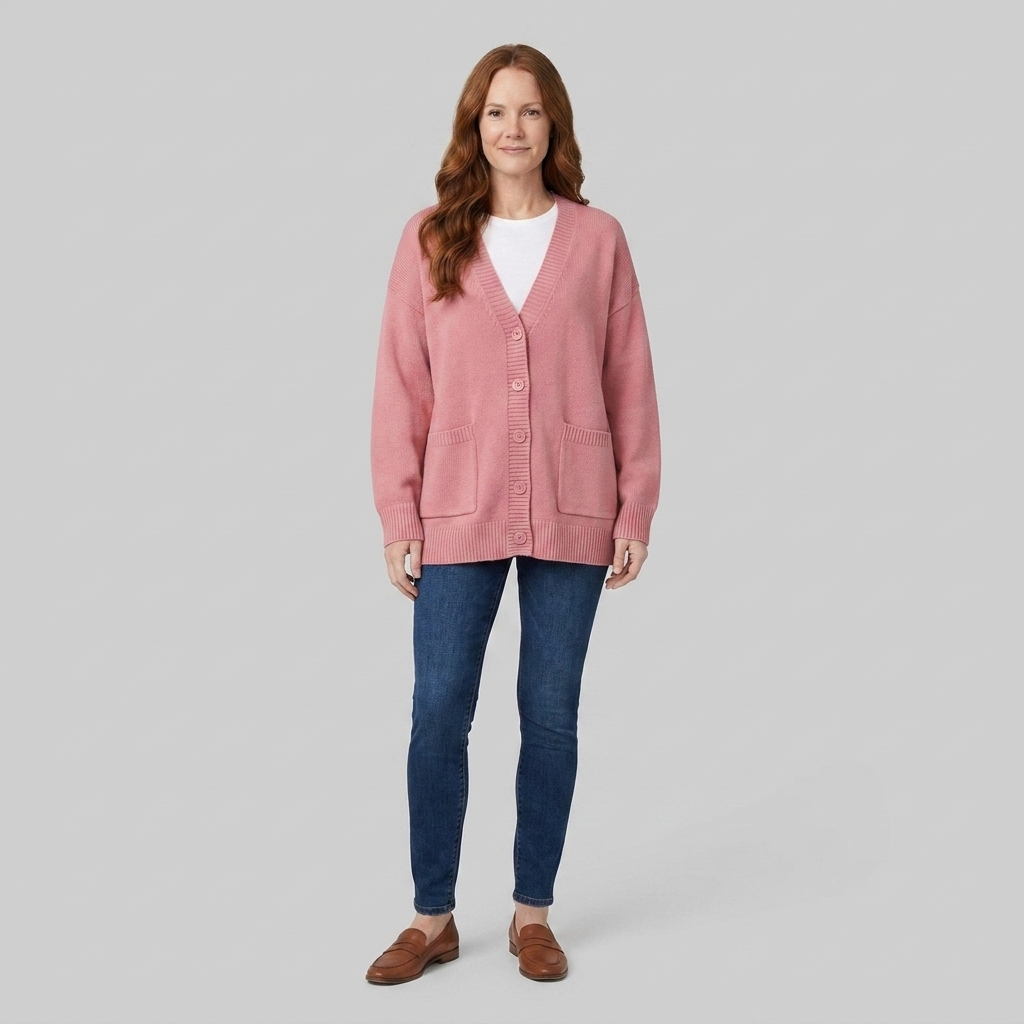 Knit cardigan with a V-neckline and pockets, view 12