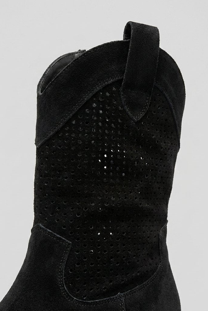 Mid-calf cowboy boots with a side zip, view 5