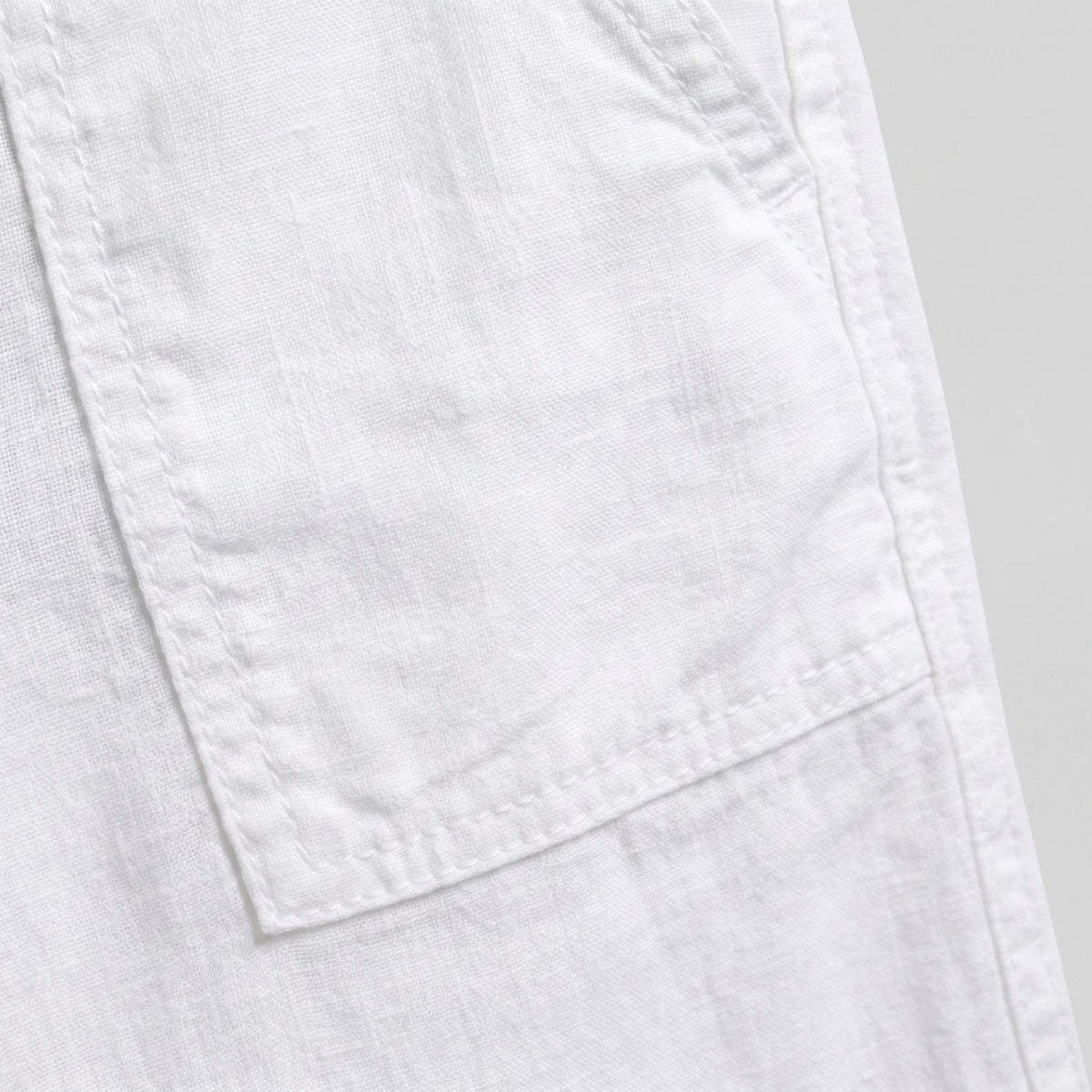 White wide-leg linen-blend trousers, view 5