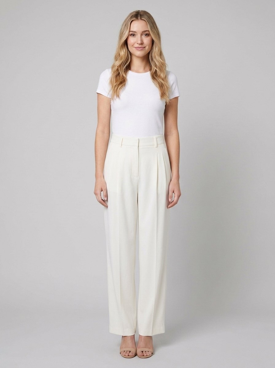 Abbi Work Trousers | Wide-Leg, High Waist, Breathable Fabric 1