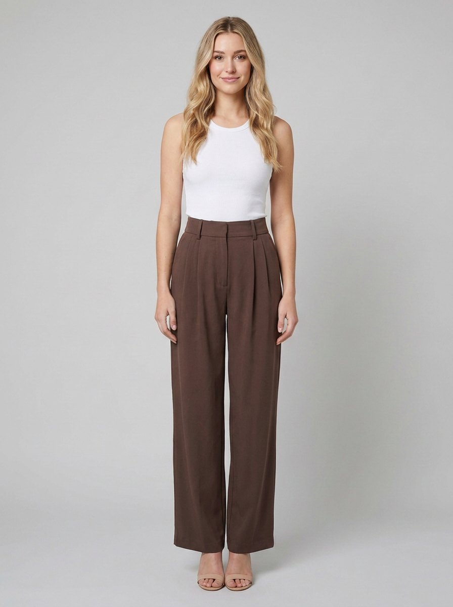 Abbi Work Trousers | Wide-Leg, High Waist, Breathable Fabric 6