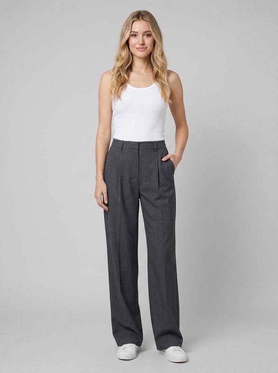 Abbi Work Trousers | Wide-Leg, High Waist, Breathable Fabric 7