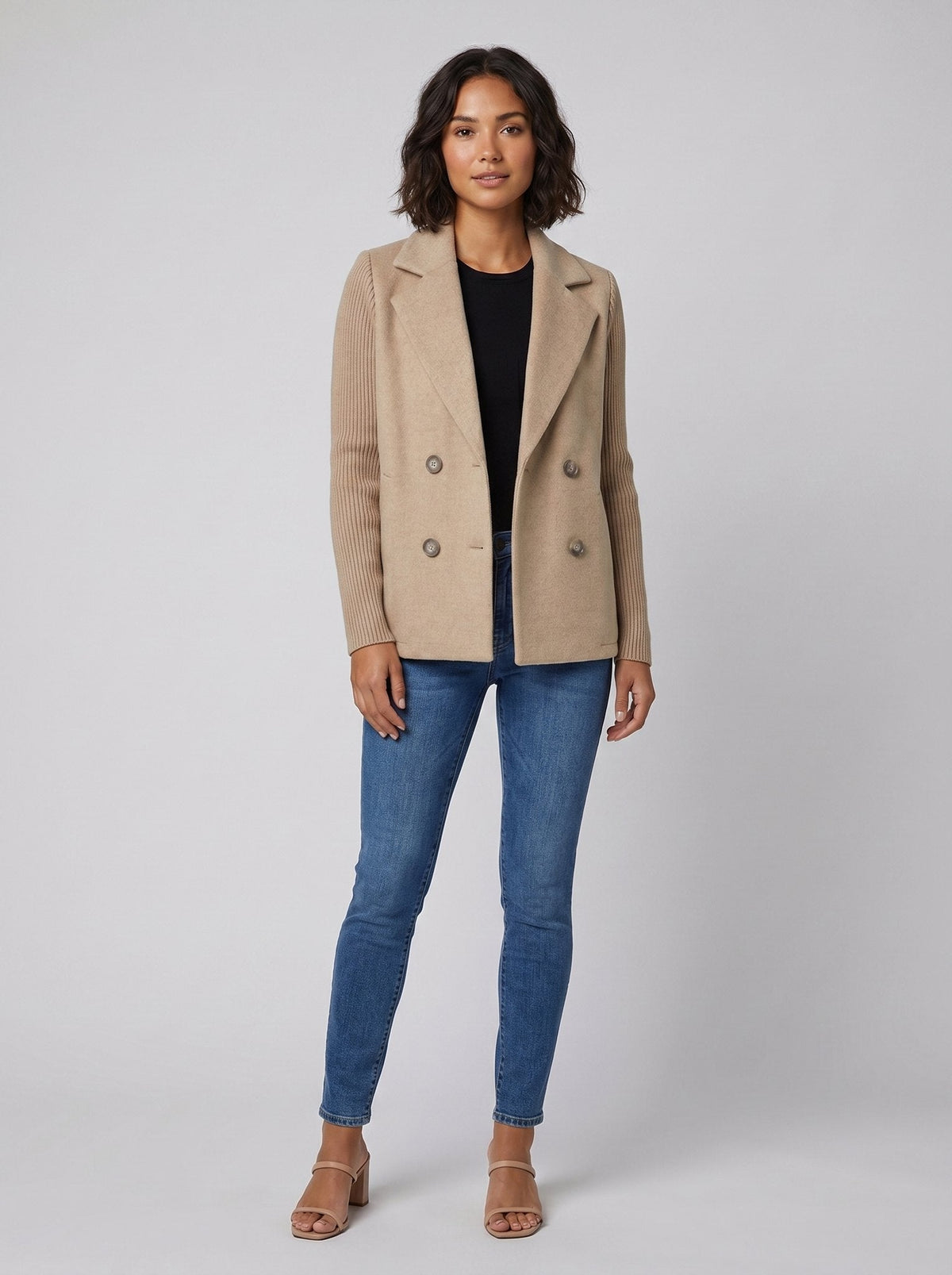 Alina Blazer | Elegant Tailored Fit with Knit Sleeves 4