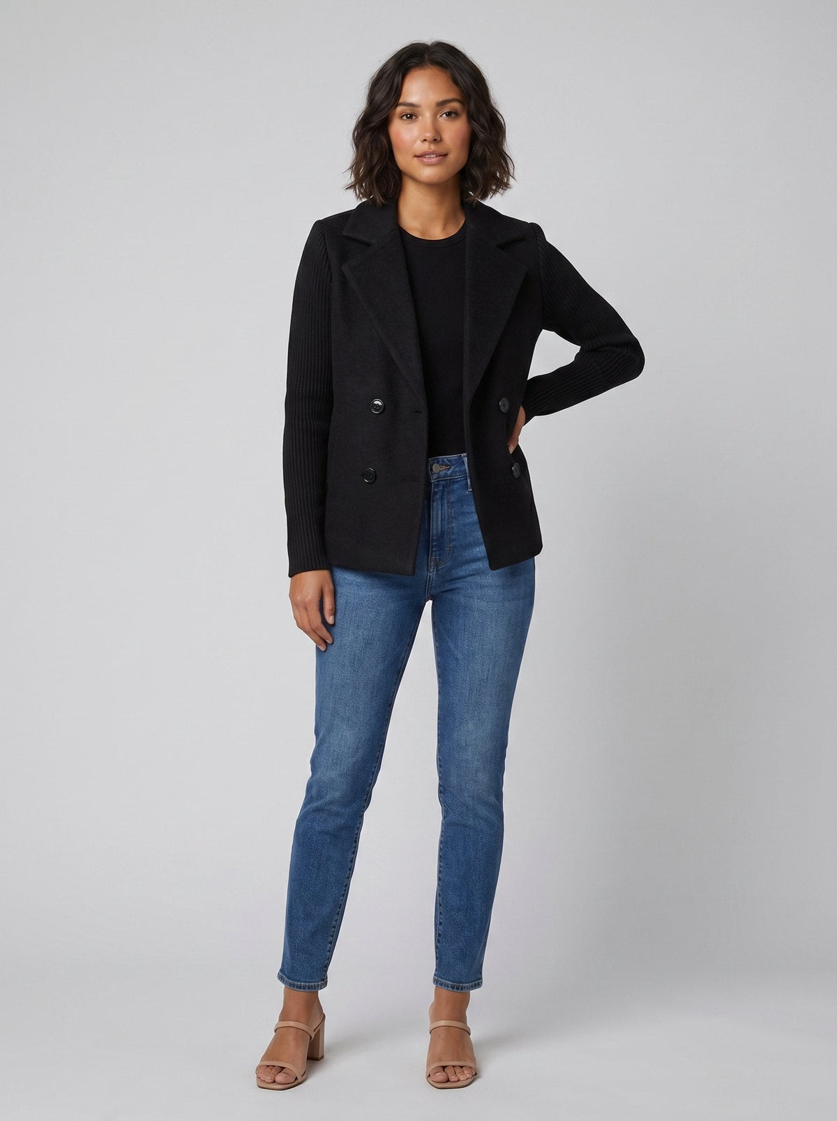 Alina Blazer | Elegant Tailored Fit with Knit Sleeves 5