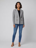 Alina Blazer | Elegant Tailored Fit with Knit Sleeves 6