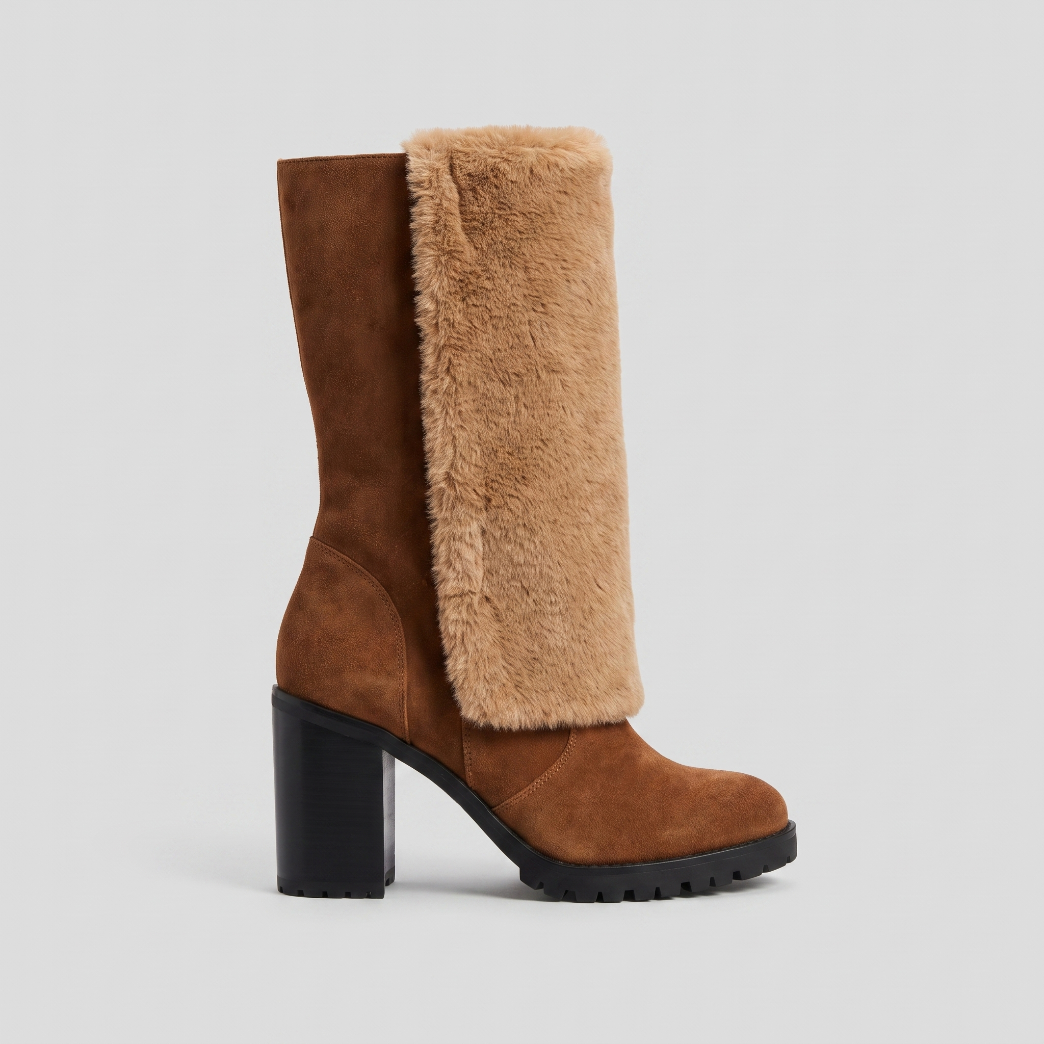 Alpi mid-calf boots with fold-over faux fur cuff 4