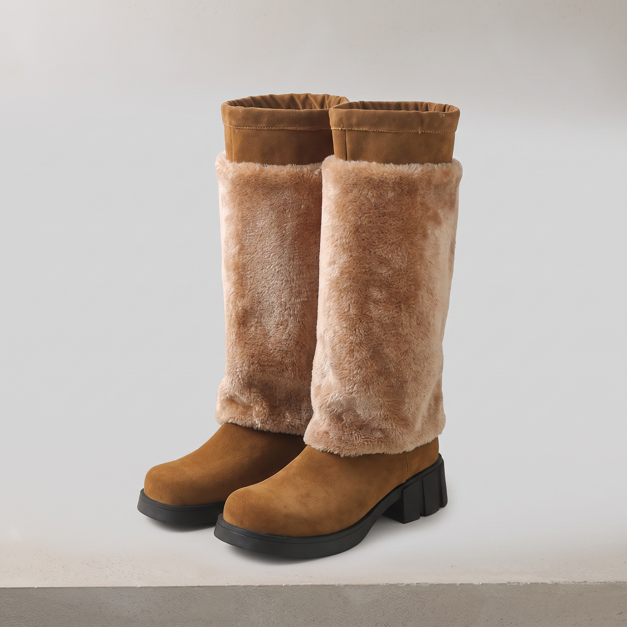 Alpi mid-calf boots with fold-over faux fur cuff 5