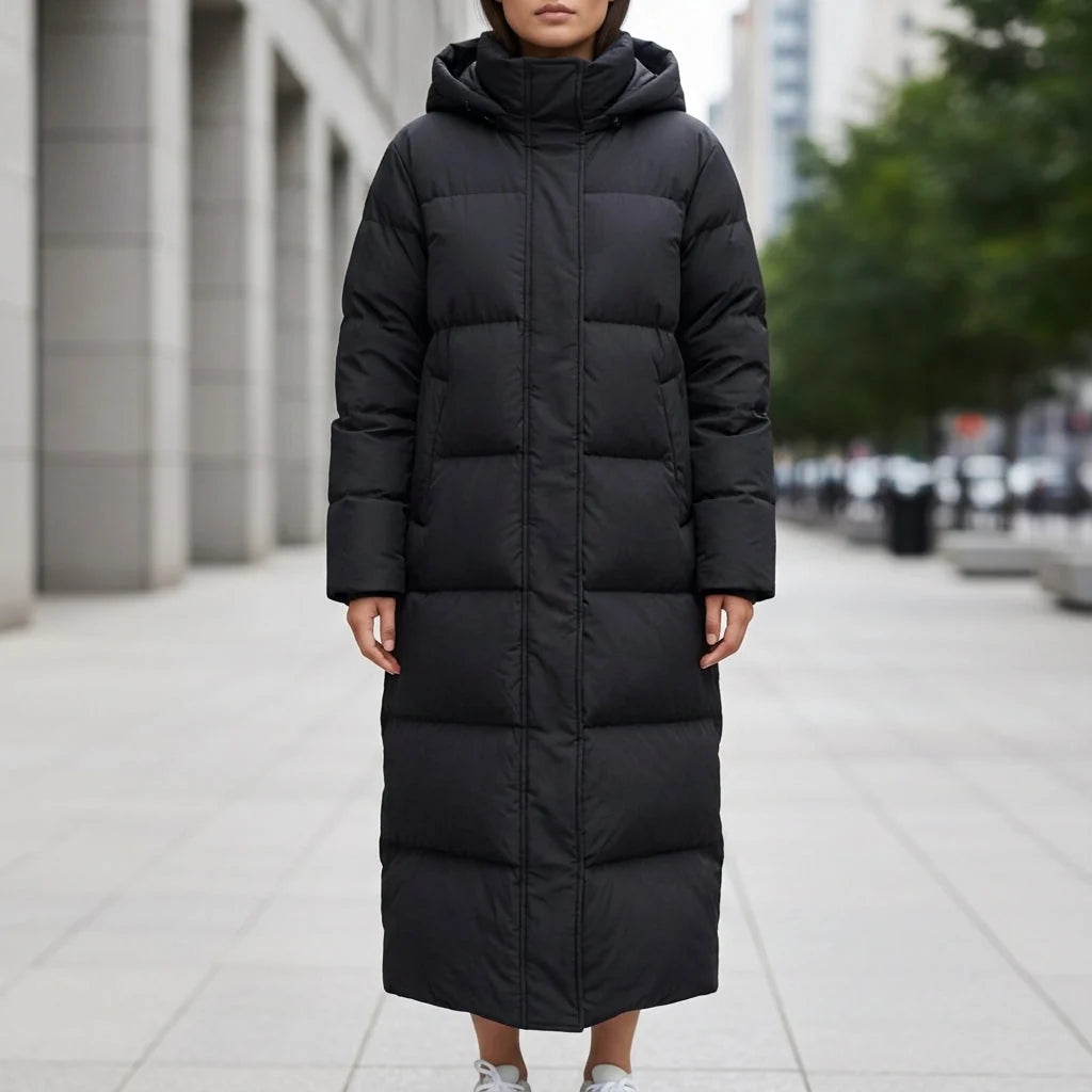 Alpine Long Quilted Hooded Puffer Parka 1
