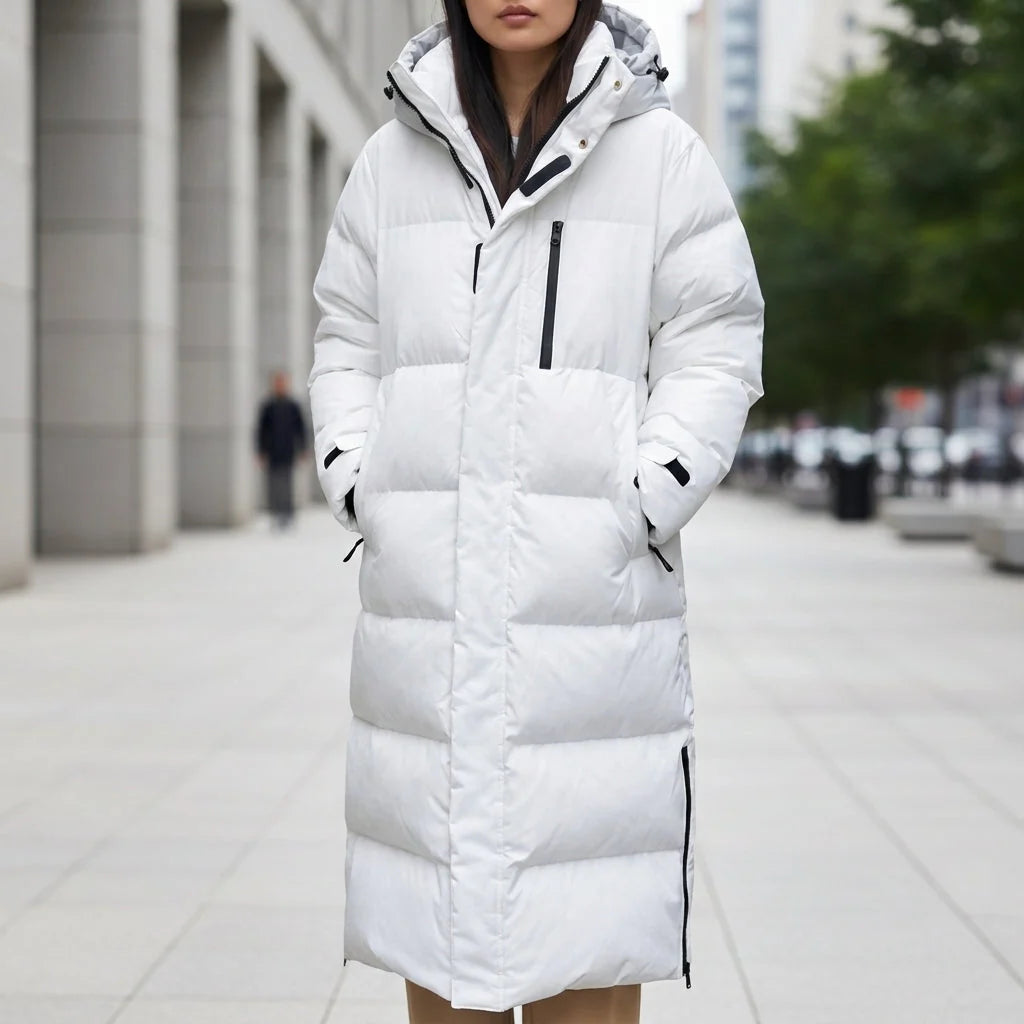 Alpine Long Quilted Hooded Puffer Parka 3