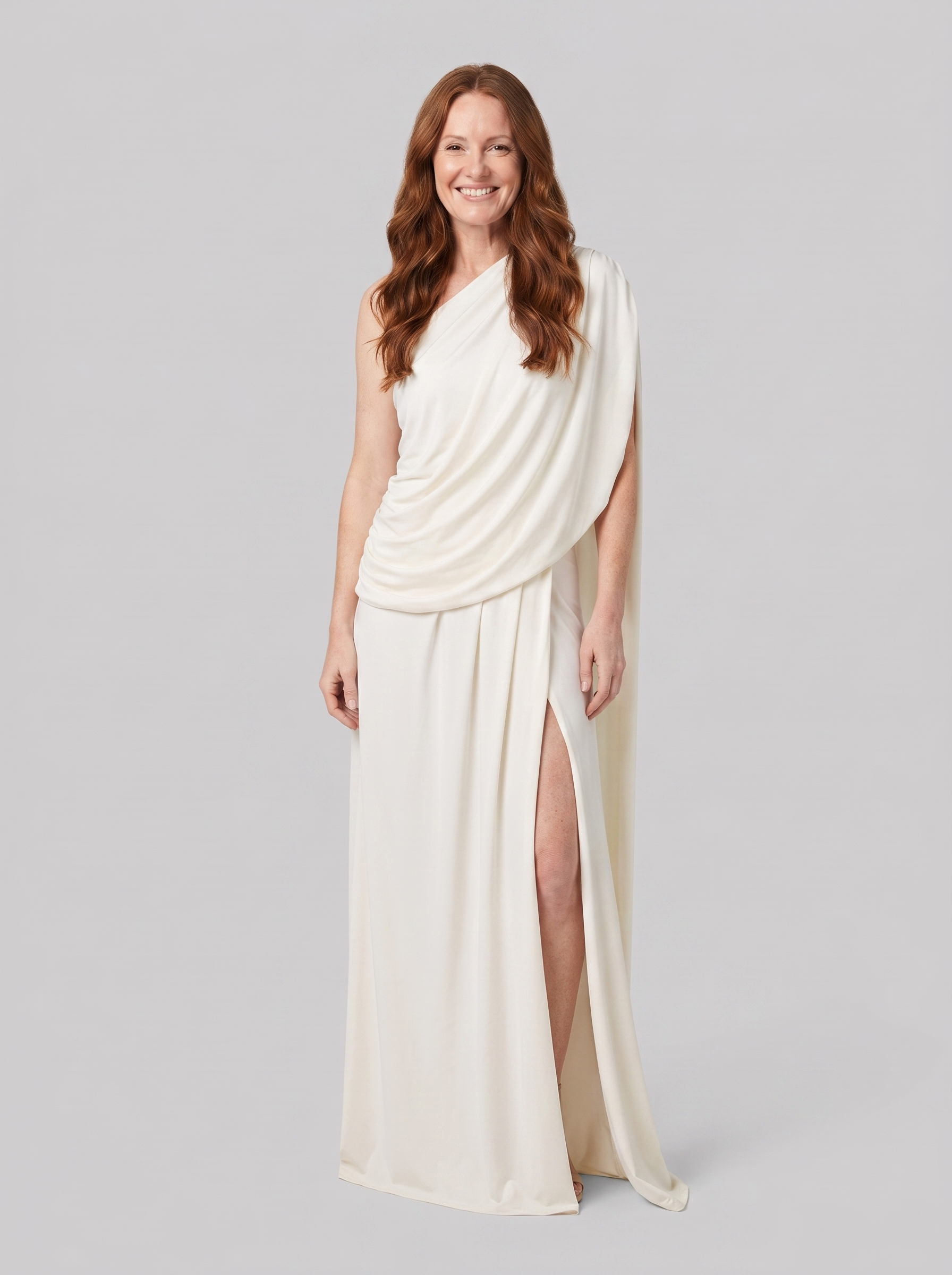 Amara one-shoulder chiffon two-piece skirt set 1