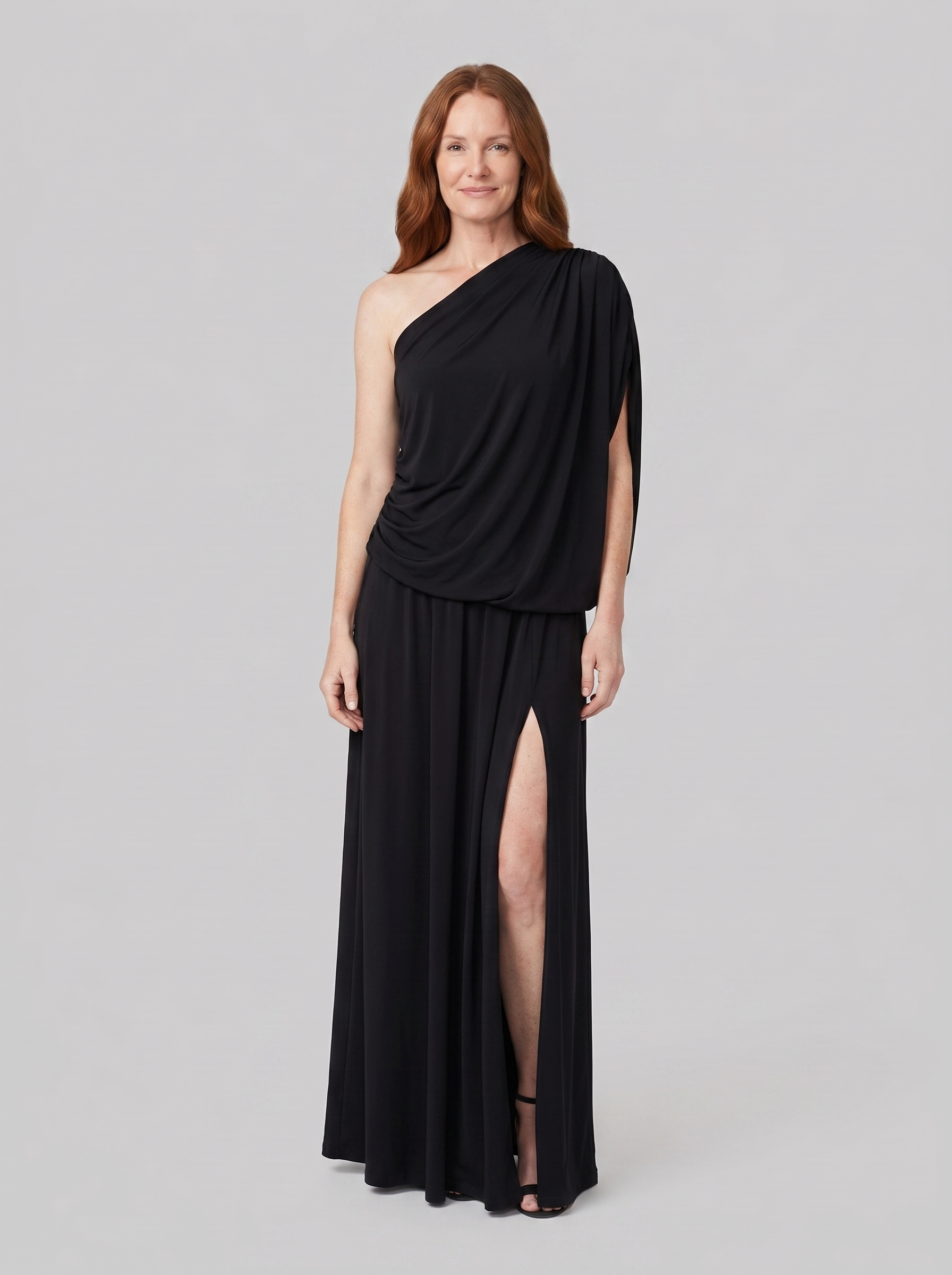 Amara one-shoulder chiffon two-piece skirt set 2
