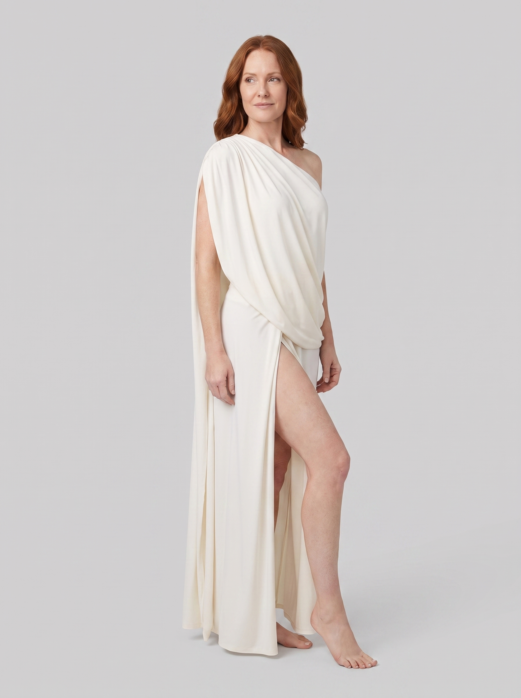 Amara one-shoulder chiffon two-piece skirt set 3