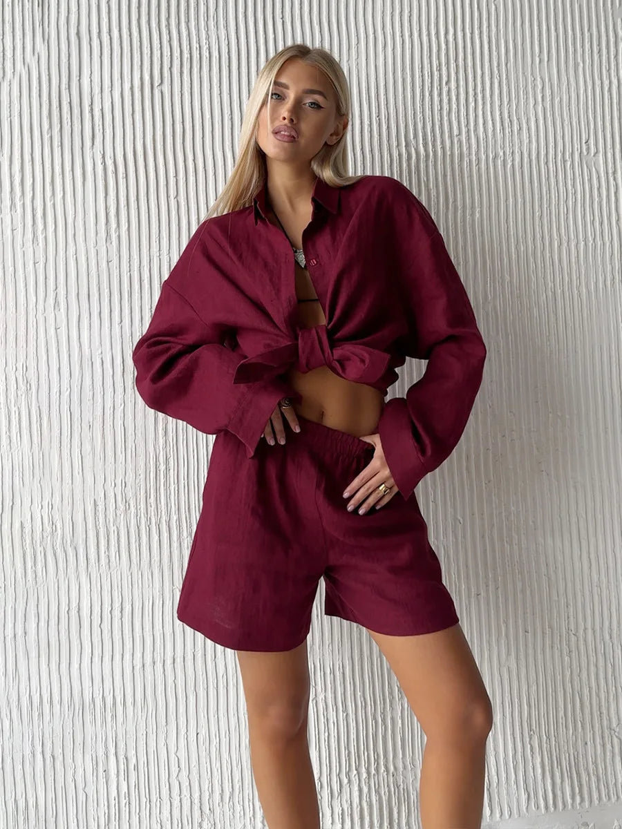 Aqua Resort Set | Lightweight Cotton Two-Piece Resort Wear for Women 10