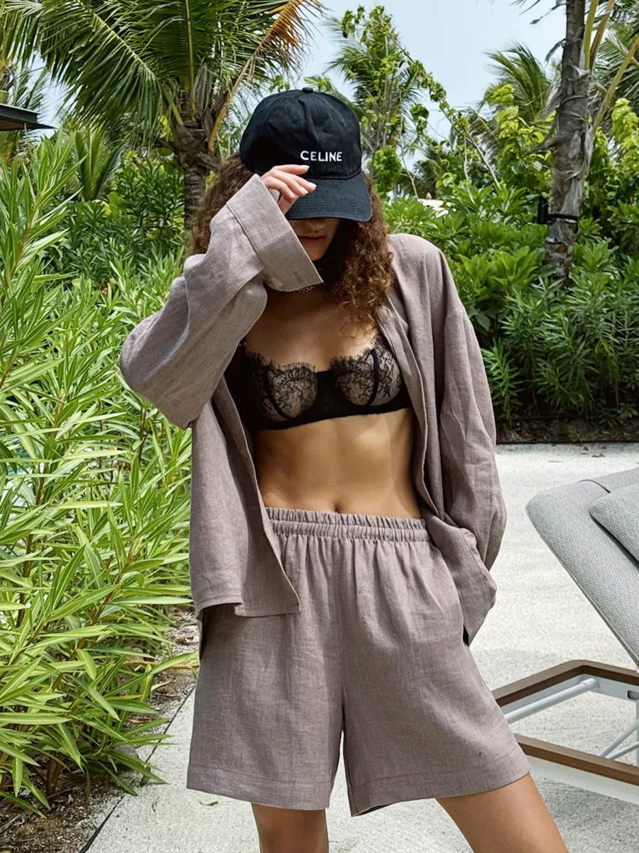 Aqua Resort Set | Lightweight Cotton Two-Piece Resort Wear for Women 19